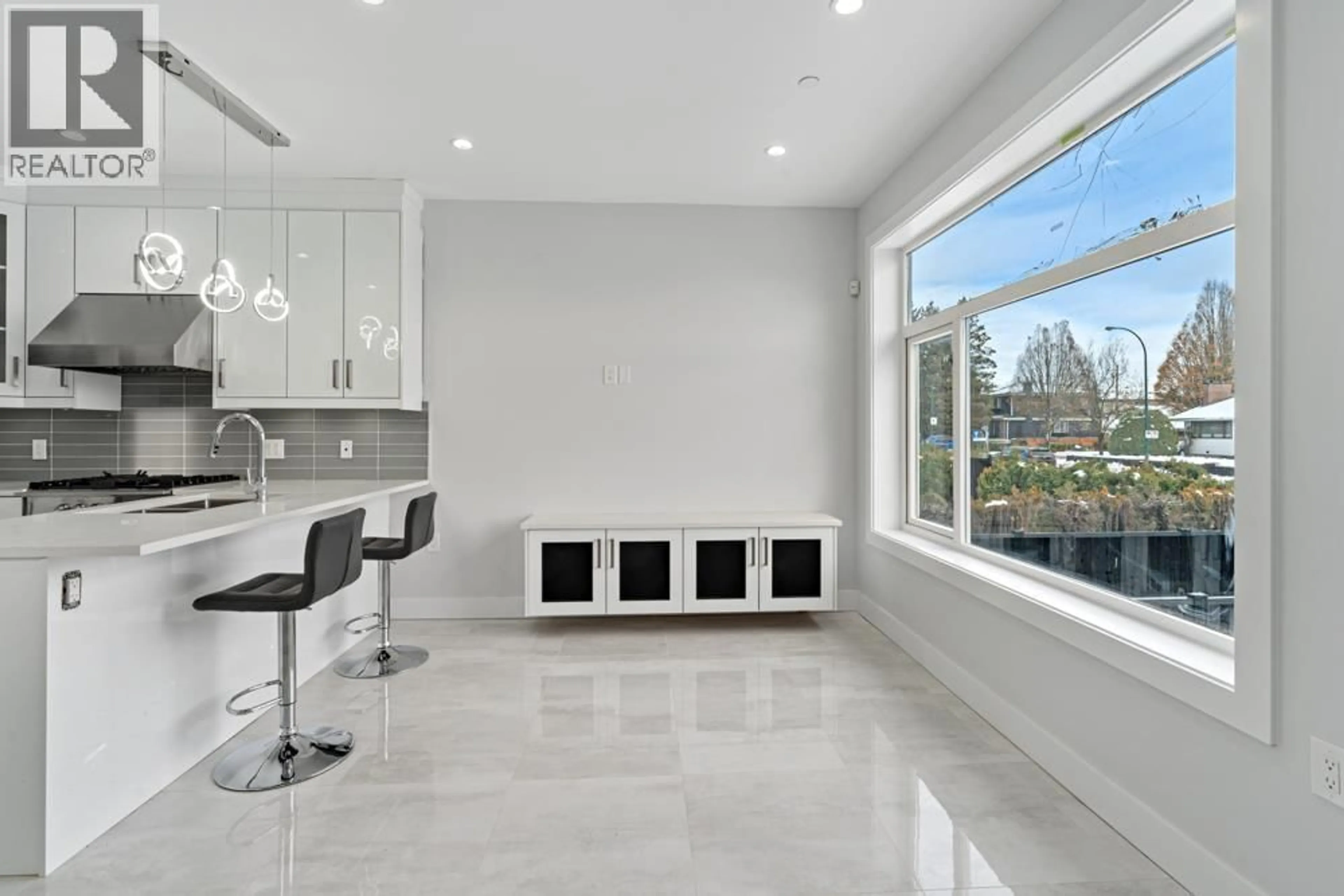 Contemporary kitchen, ceramic/tile floor for 6751 KNIGHT STREET, Vancouver British Columbia V5P2W4