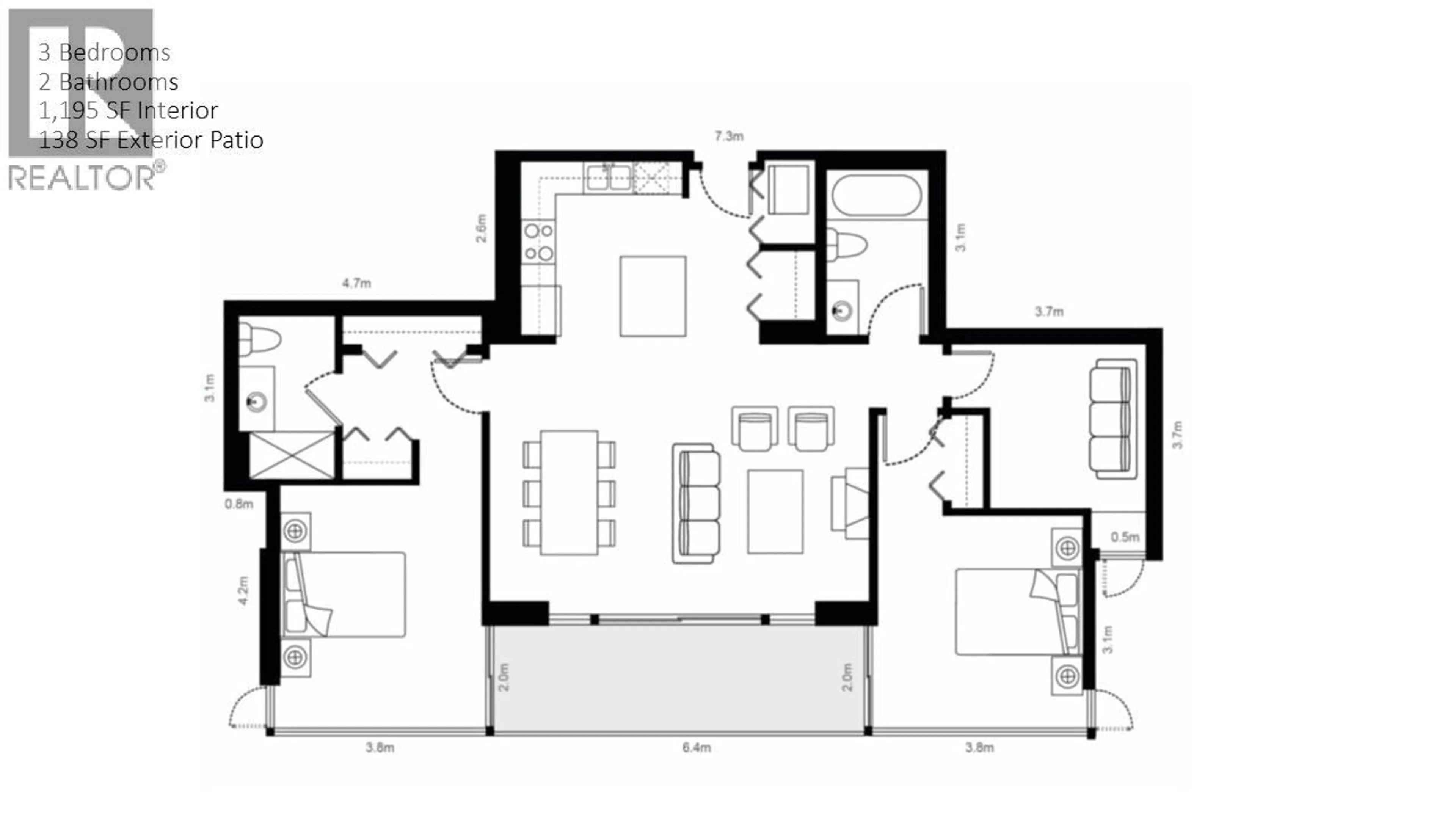 Floor plan for 1902 - 2138 MADISON AVENUE, Burnaby British Columbia V5C6T6