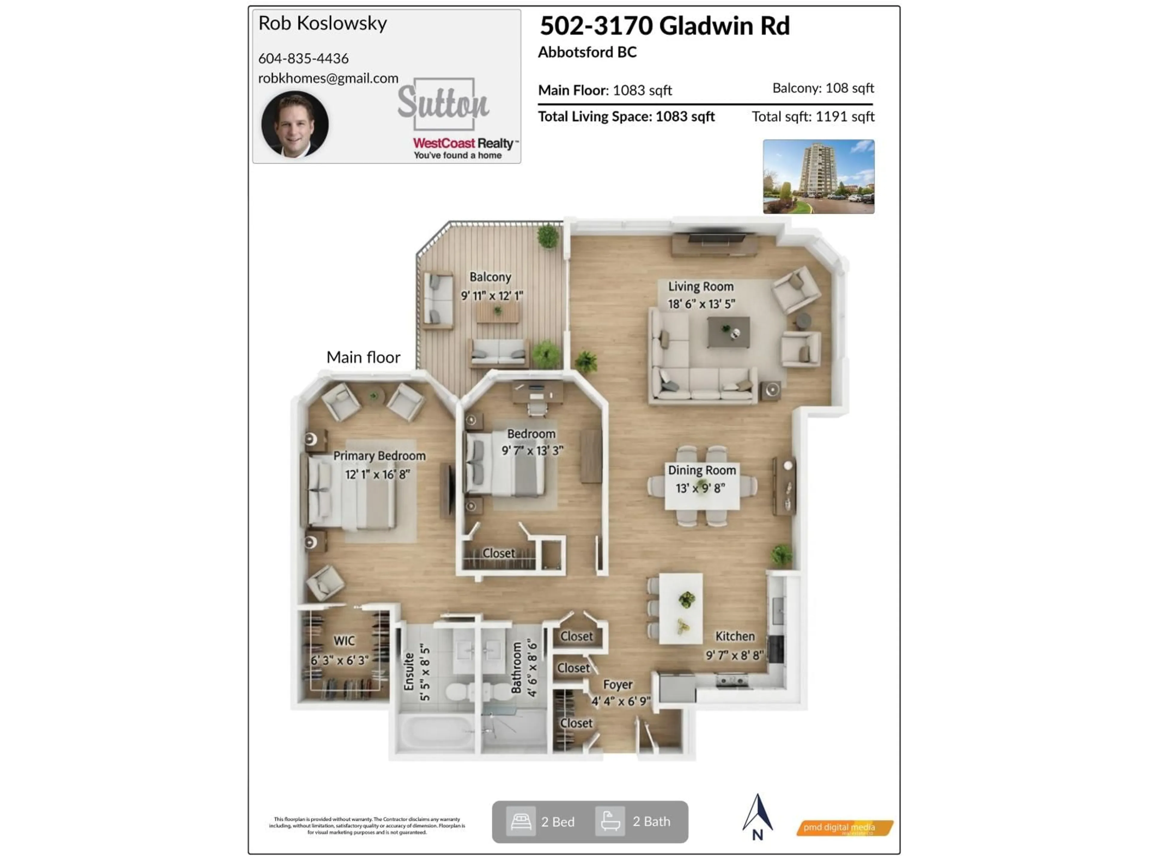 Floor plan for 502 - 3170 GLADWIN ROAD, Abbotsford British Columbia V2T5T1