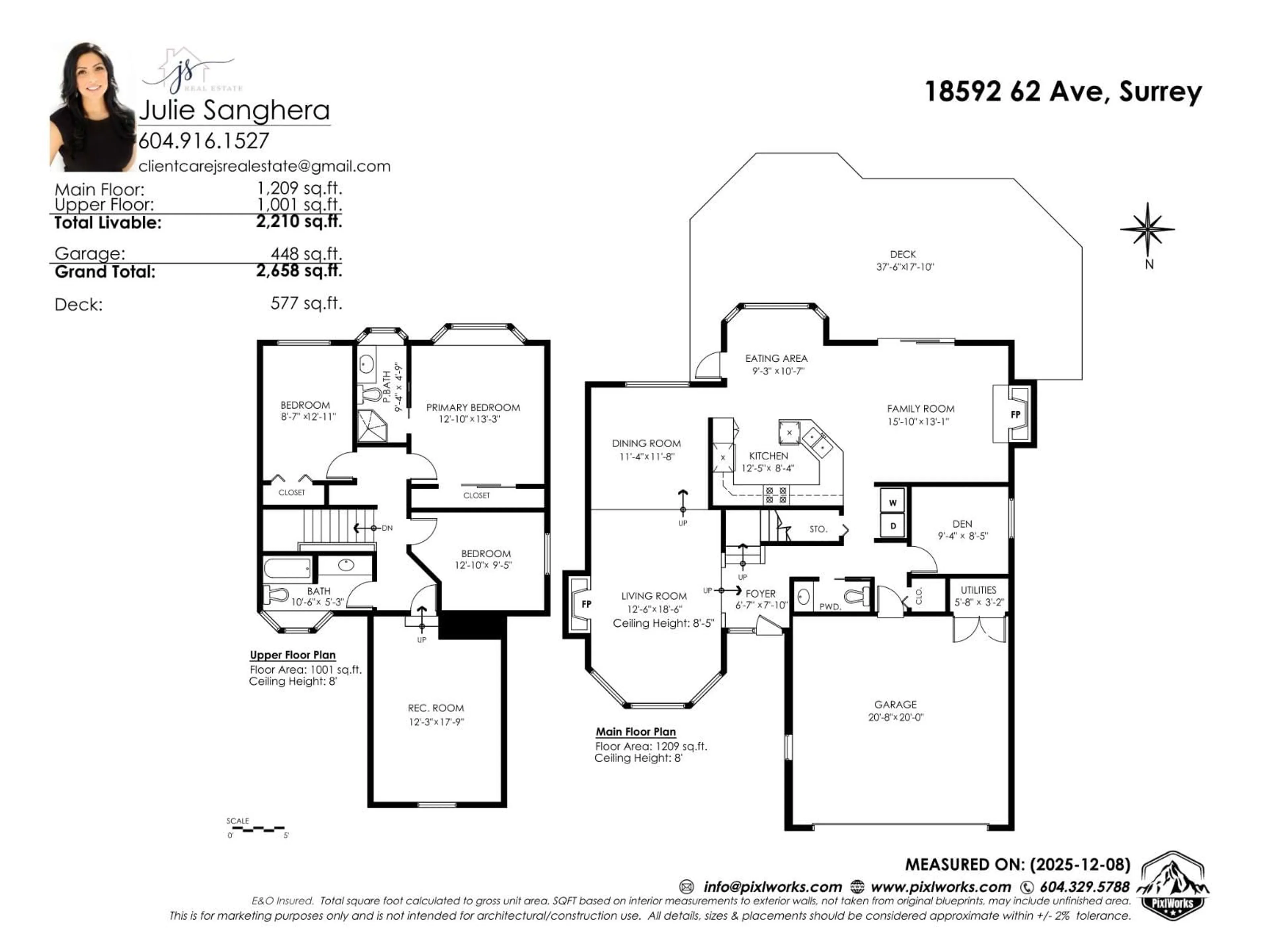 Floor plan for 18592 62 AVENUE, Surrey British Columbia V3S7R1