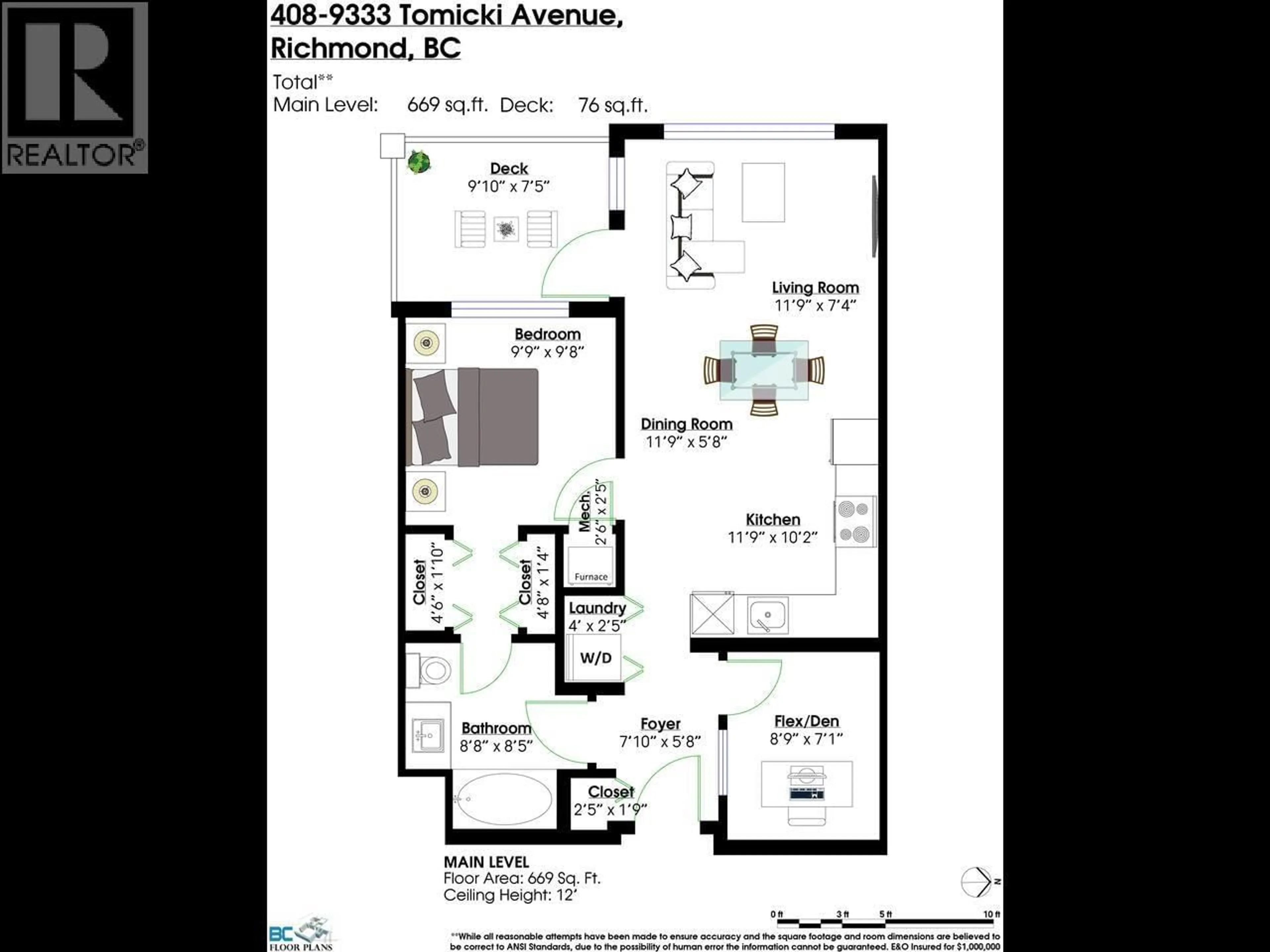 Floor plan for 408 - 9333 TOMICKI AVENUE, Richmond British Columbia V6X0L4