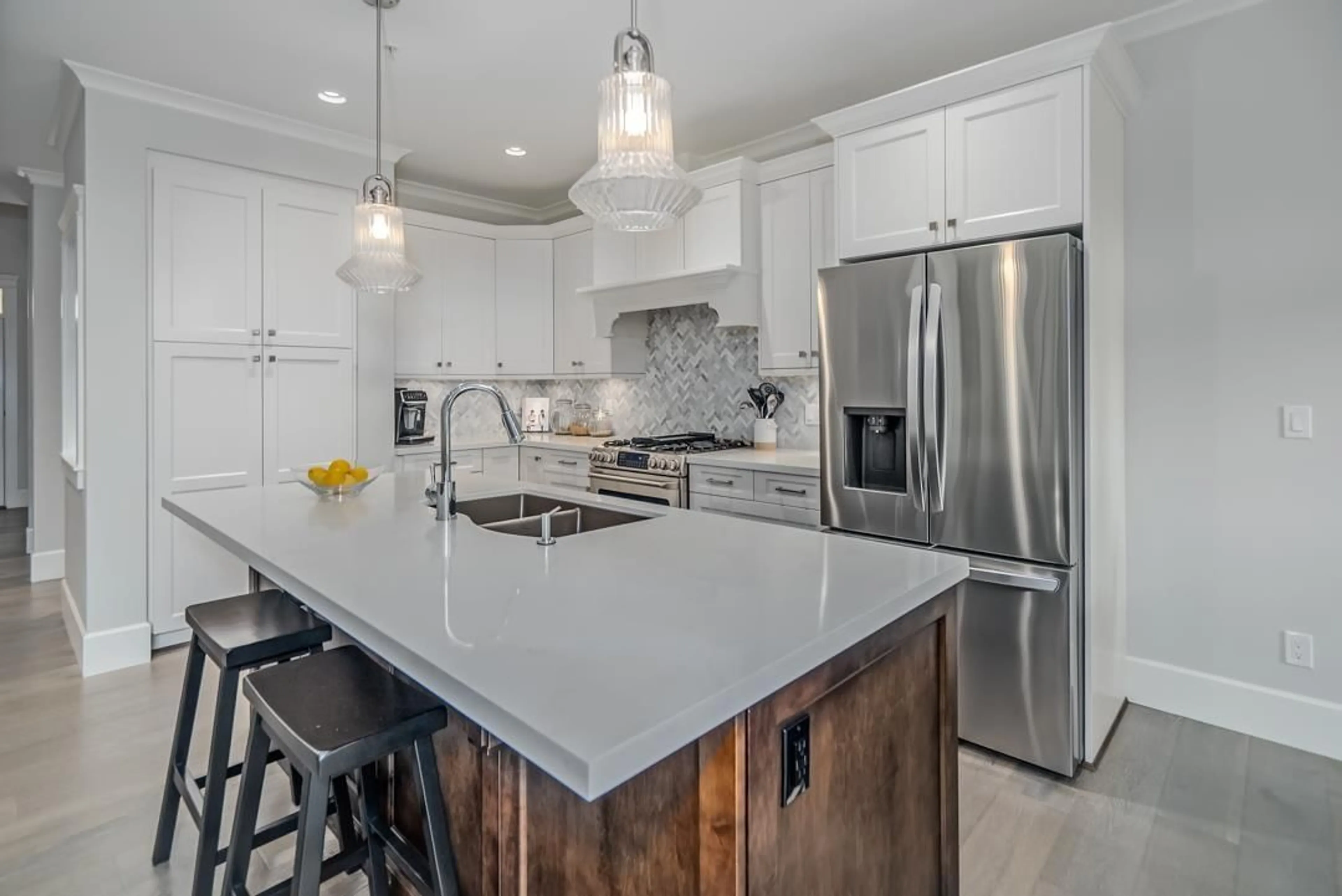 Contemporary kitchen, ceramic/tile floor for 51 - 9235 MCBRIDE STREET, Langley British Columbia V1M2R9