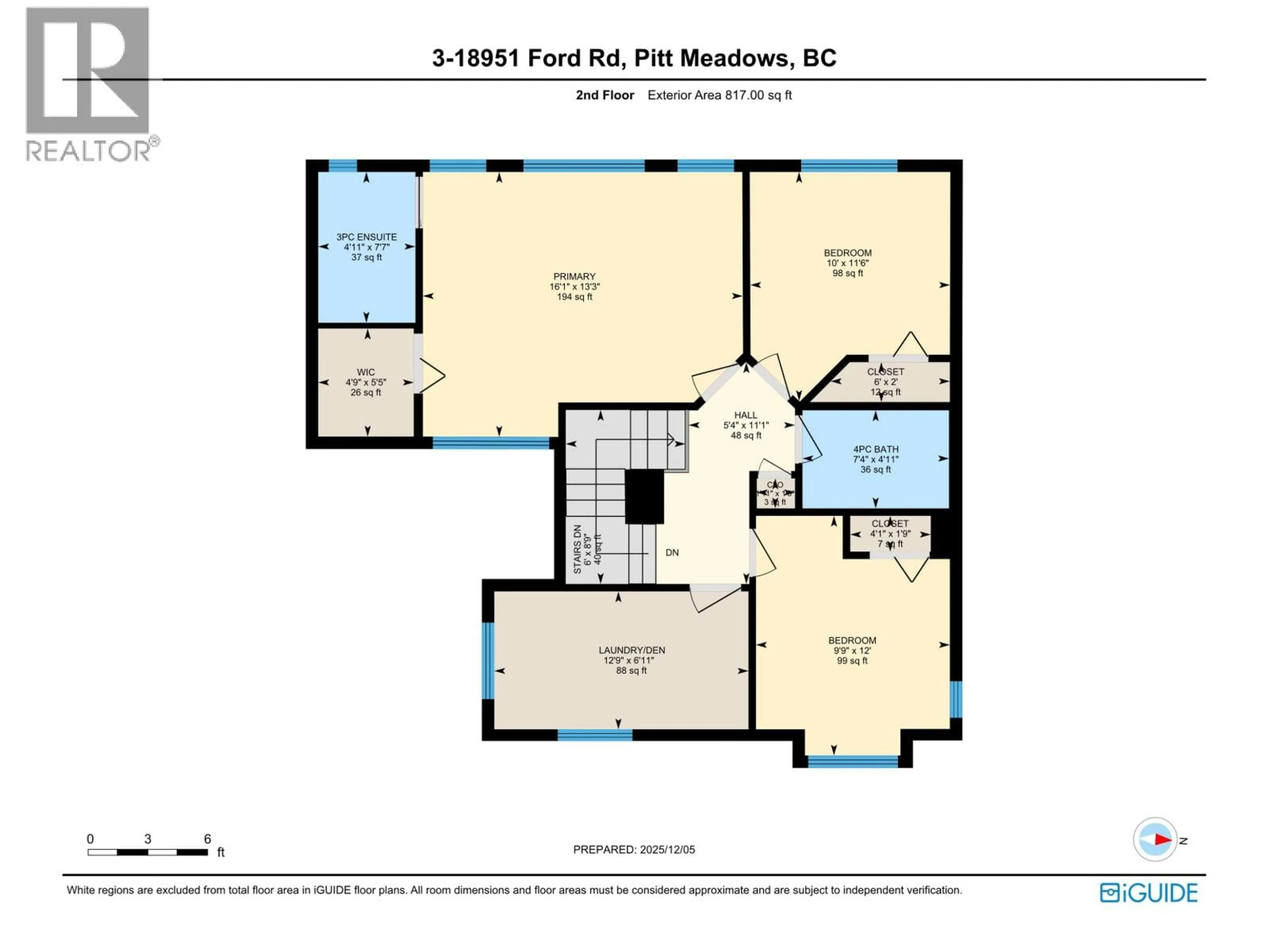 Floor plan for 3 - 18951 FORD ROAD, Pitt Meadows British Columbia V3Y2G5