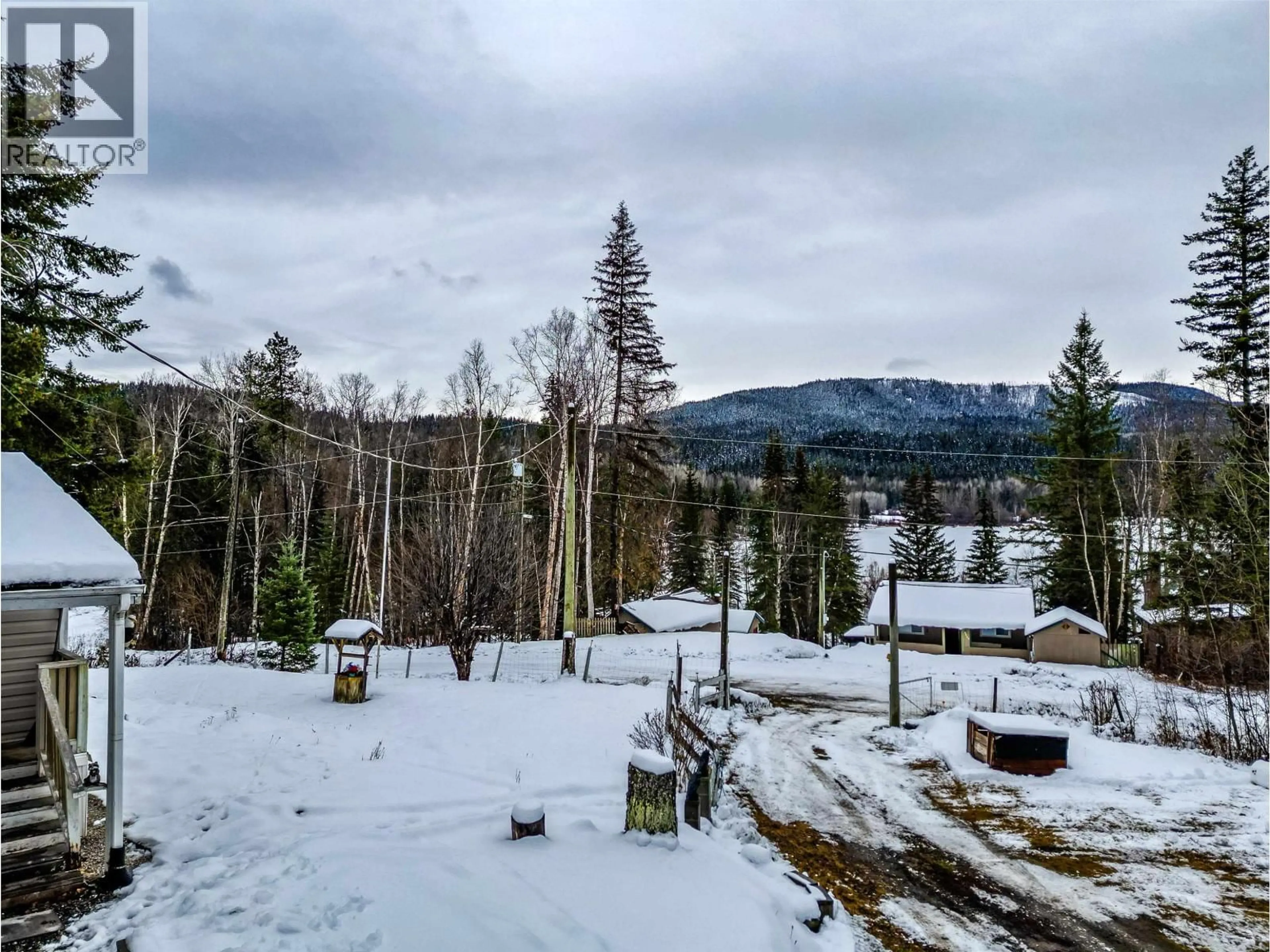 A pic from outside/outdoor area/front of a property/back of a property/a pic from drone, mountain view for 3541 SELLARS ROAD, Canim Lake British Columbia V0K1L0