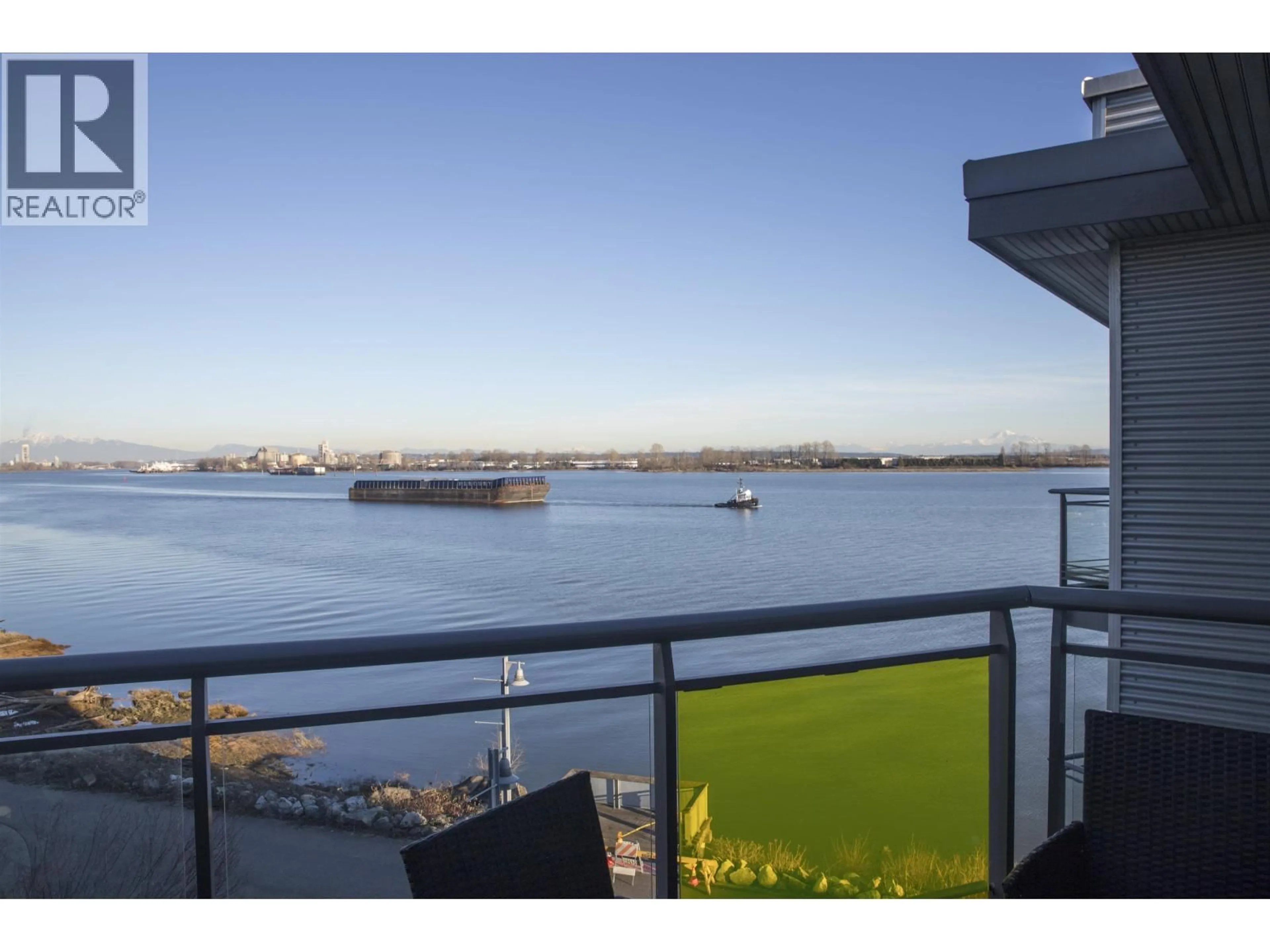 Balcony in the apartment, water/lake/river/ocean view for 409 - 14200 RIVERPORT WAY, Richmond British Columbia V6W1M4