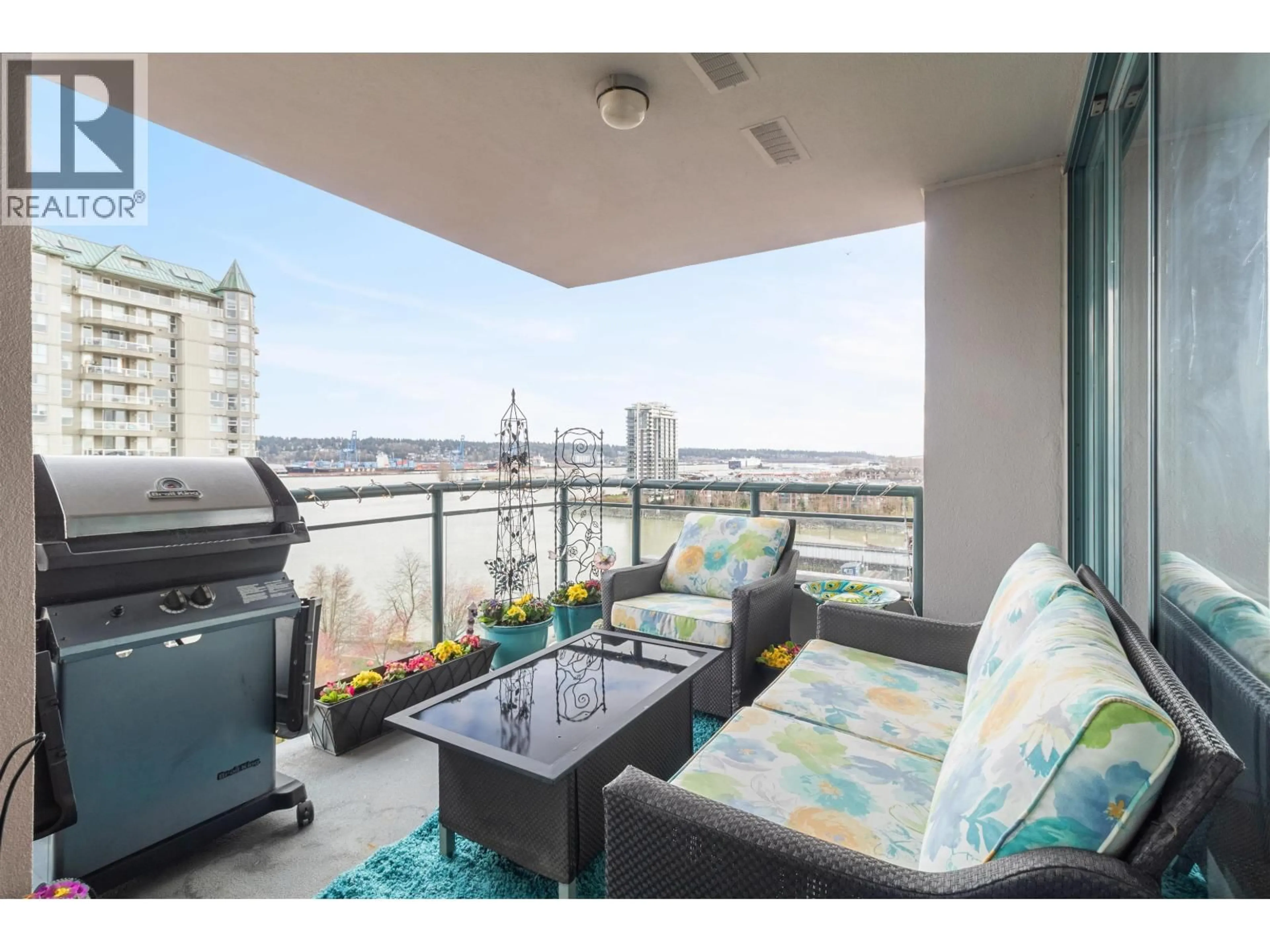 Patio, water/lake/river/ocean view for 1101 - 8 LAGUNA COURT, New Westminster British Columbia V3M6M6