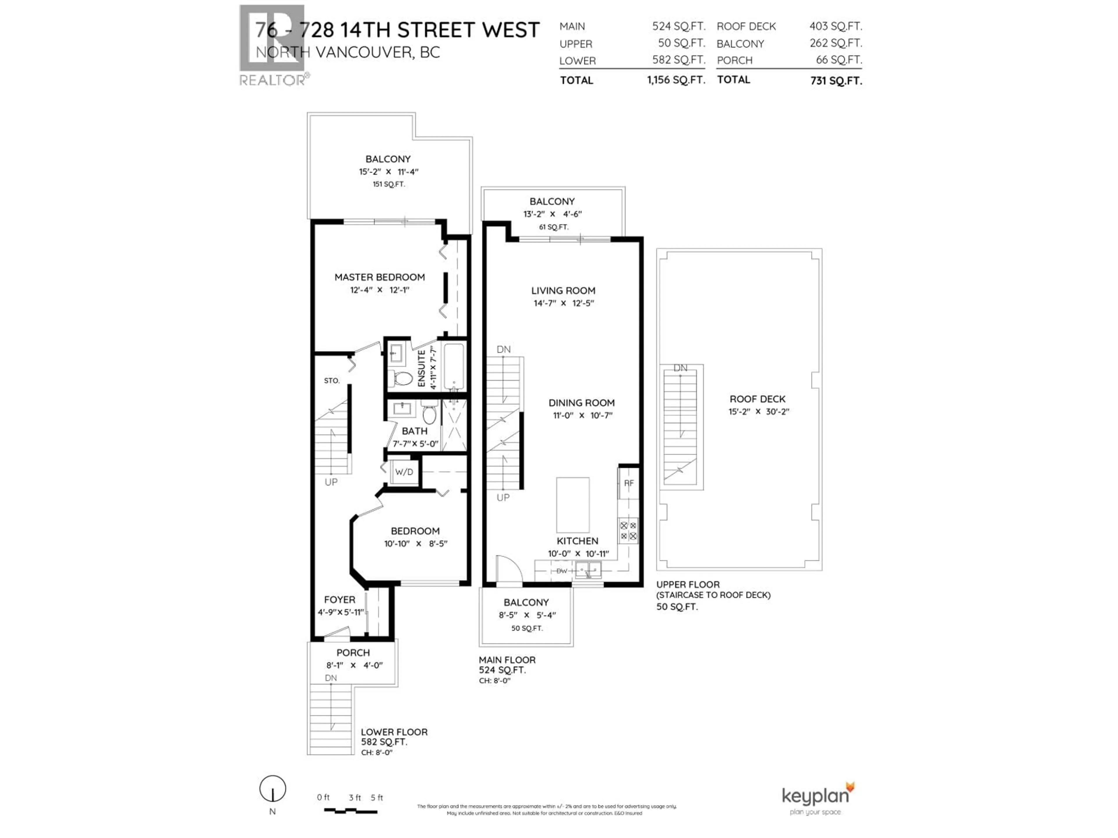 Floor plan for 76 - 728 14TH STREET, North Vancouver British Columbia V7M0A8