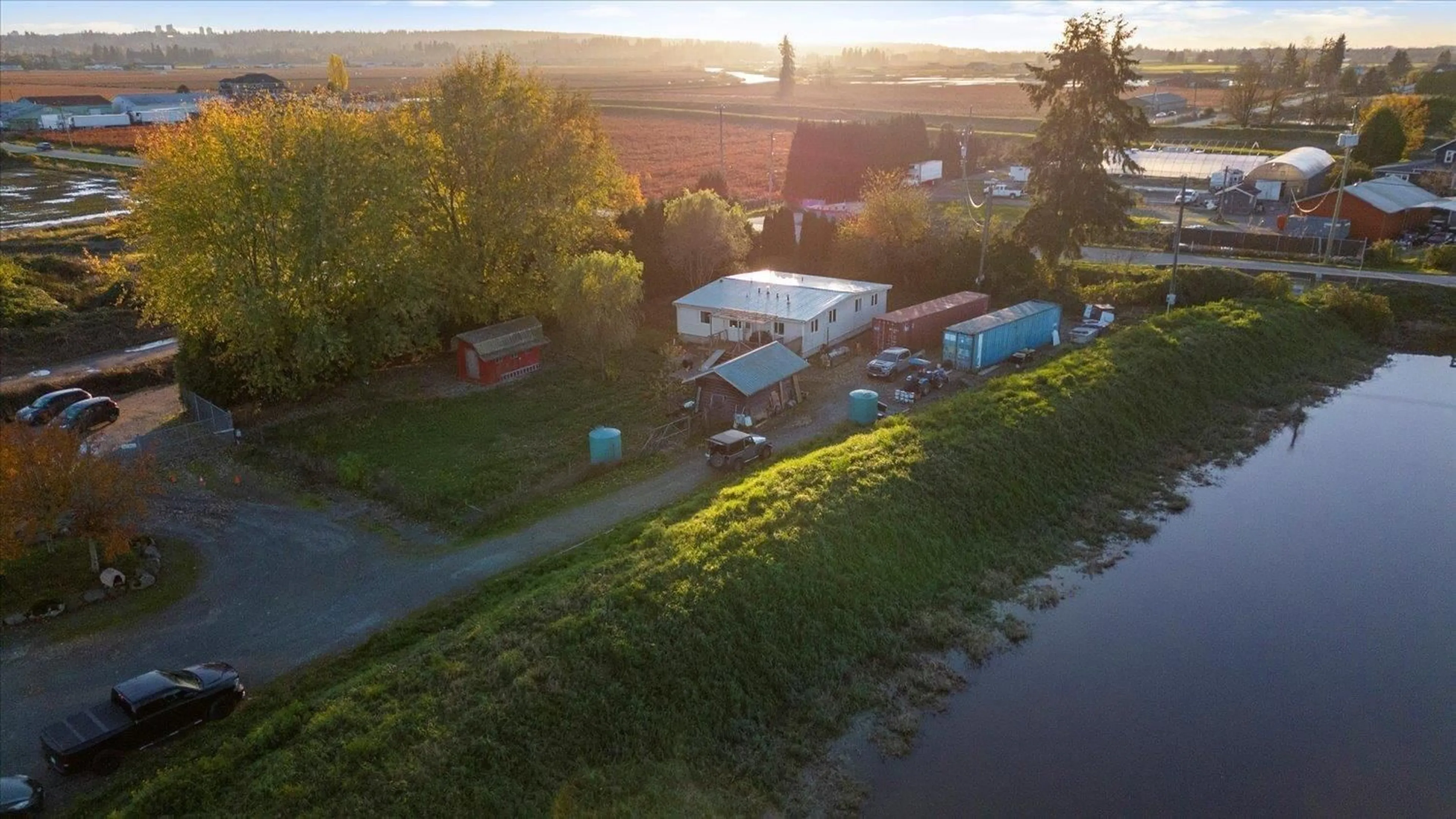 A pic from outside/outdoor area/front of a property/back of a property/a pic from drone, water/lake/river/ocean view for 4806 168 STREET, Surrey British Columbia V3S0L2