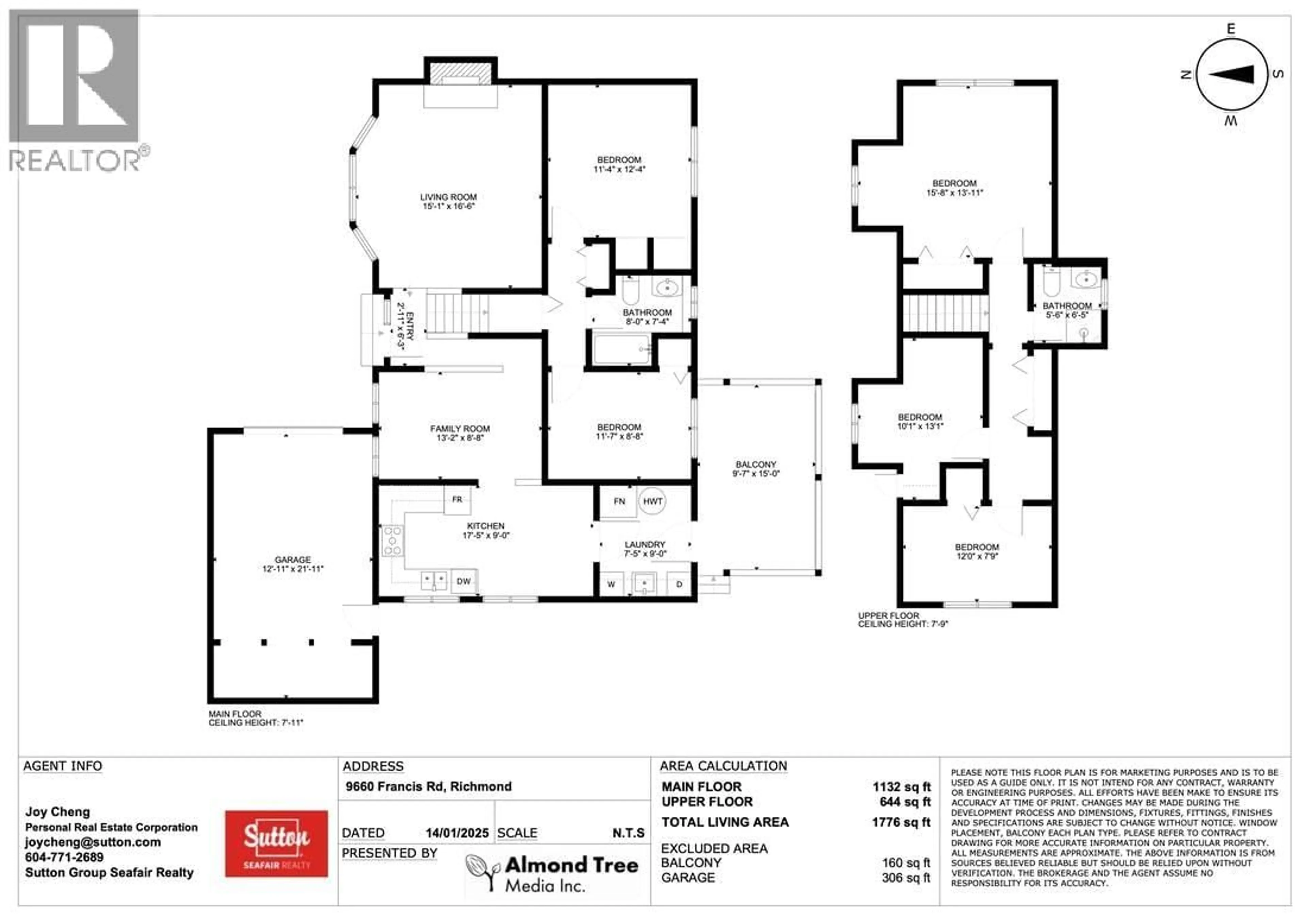 Floor plan for 9660 FRANCIS ROAD, Richmond British Columbia V6Y1B3