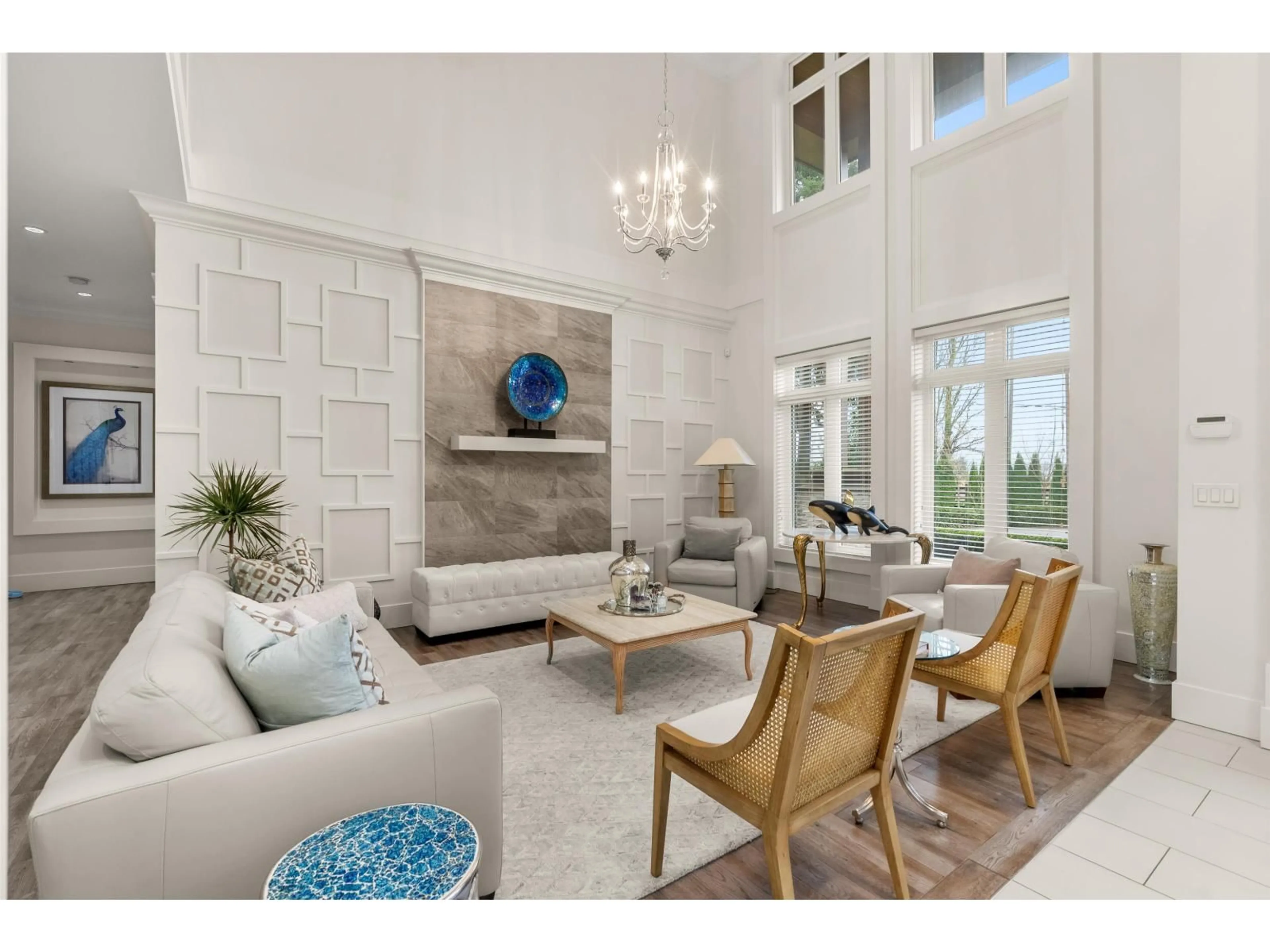 Living room with furniture, ceramic/tile floor for 8486 HARVIE ROAD, Surrey British Columbia V4N5X8