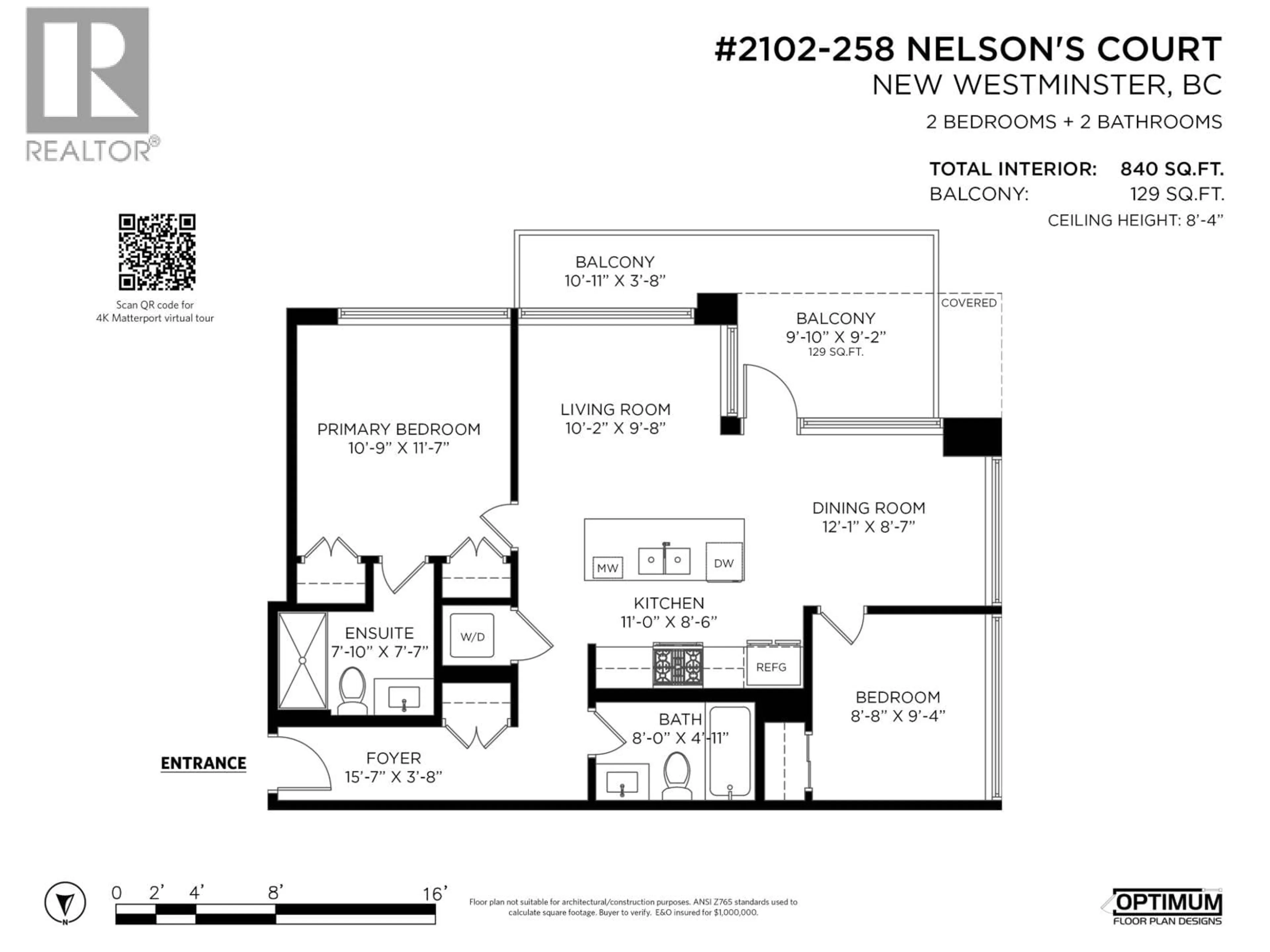 Floor plan for 2102 - 258 NELSON'S COURT, New Westminster British Columbia V3L0J9