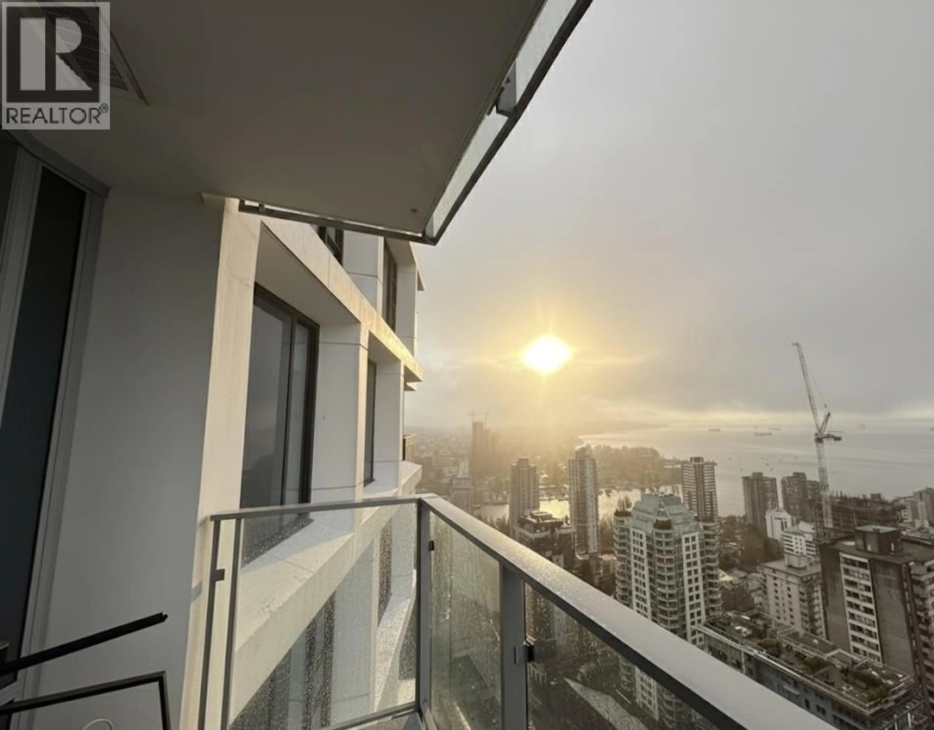 Balcony in the apartment, city buildings view from balcony for 3801 - 1289 HORNBY STREET, Vancouver British Columbia V6Z0G7