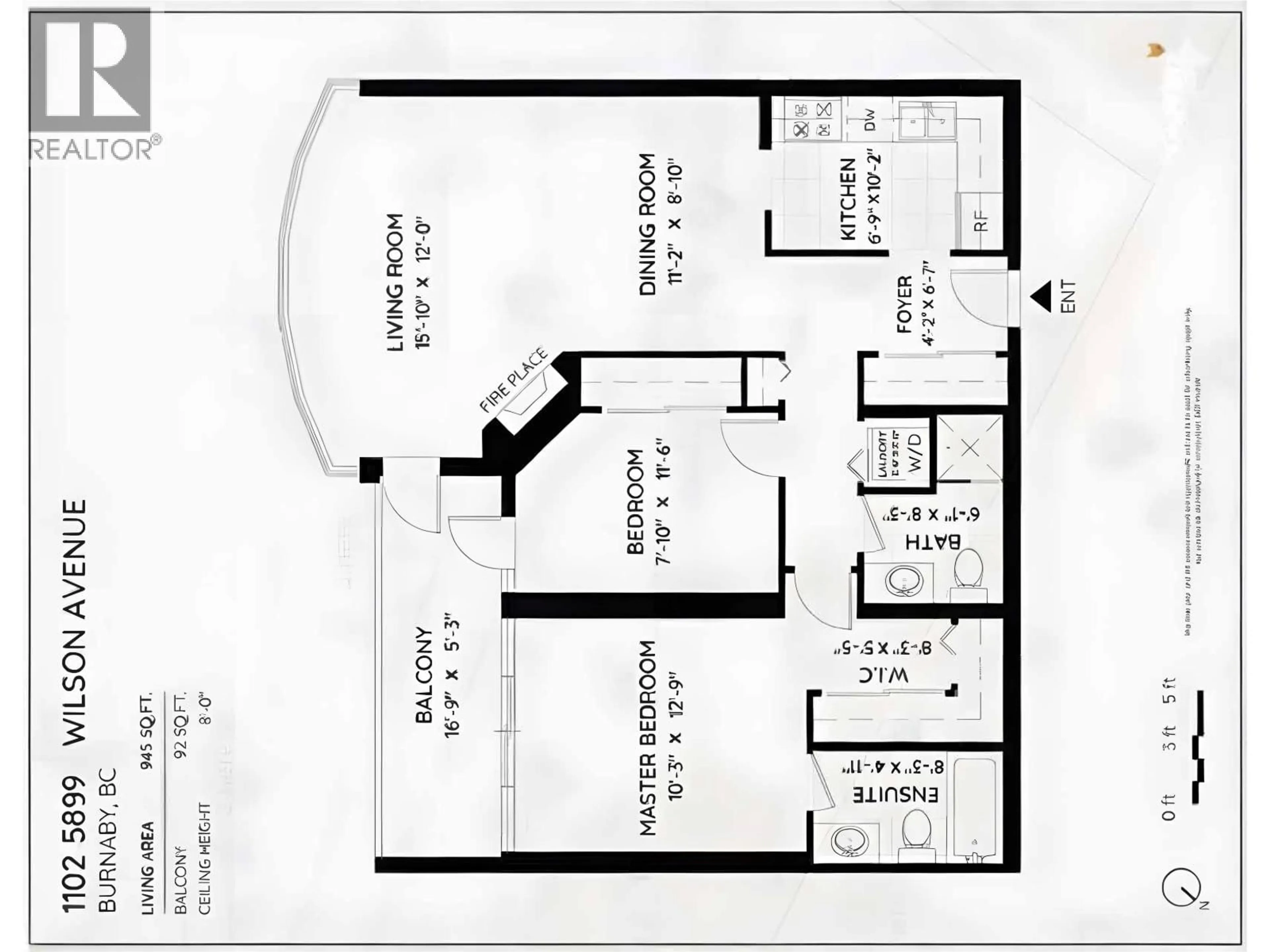 Floor plan for 1102 - 5899 WILSON AVENUE, Burnaby British Columbia V5H4R9