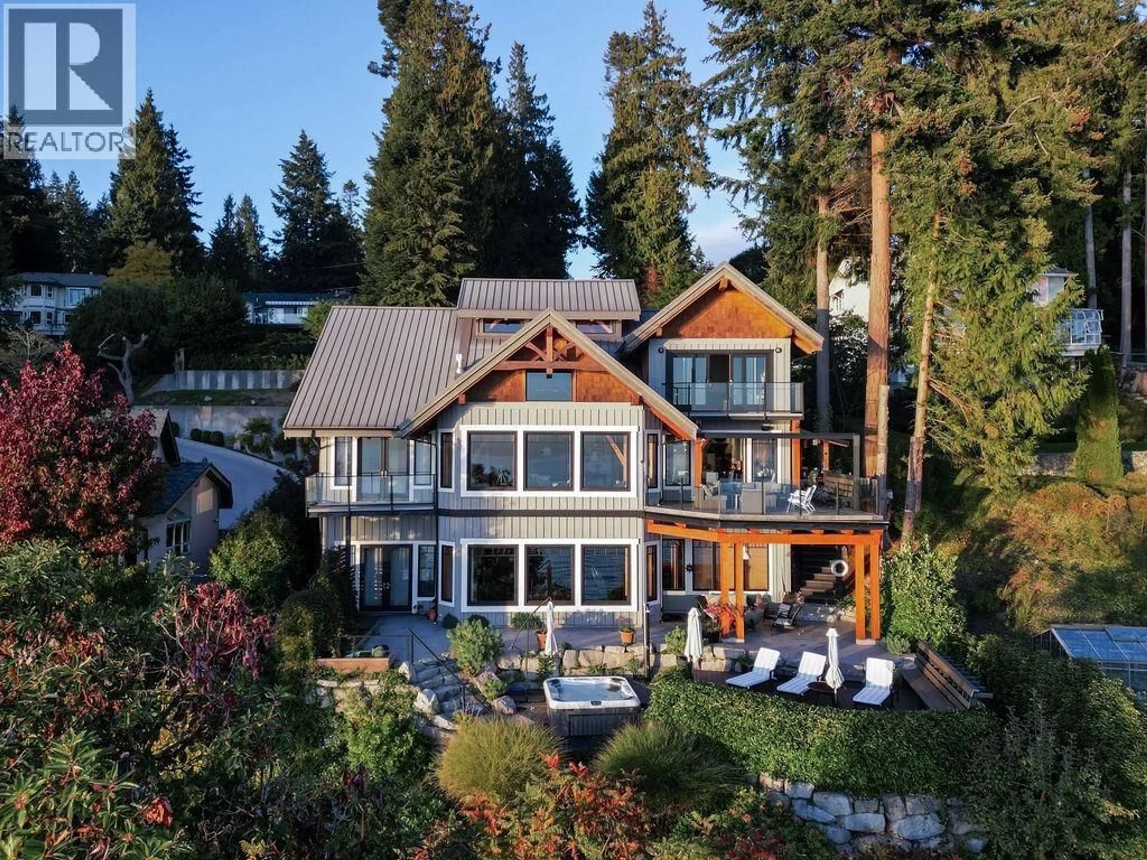 A pic from outside/outdoor area/front of a property/back of a property/a pic from drone, water/lake/river/ocean view for 3387 BEACH AVENUE, Roberts Creek British Columbia V0N2W2