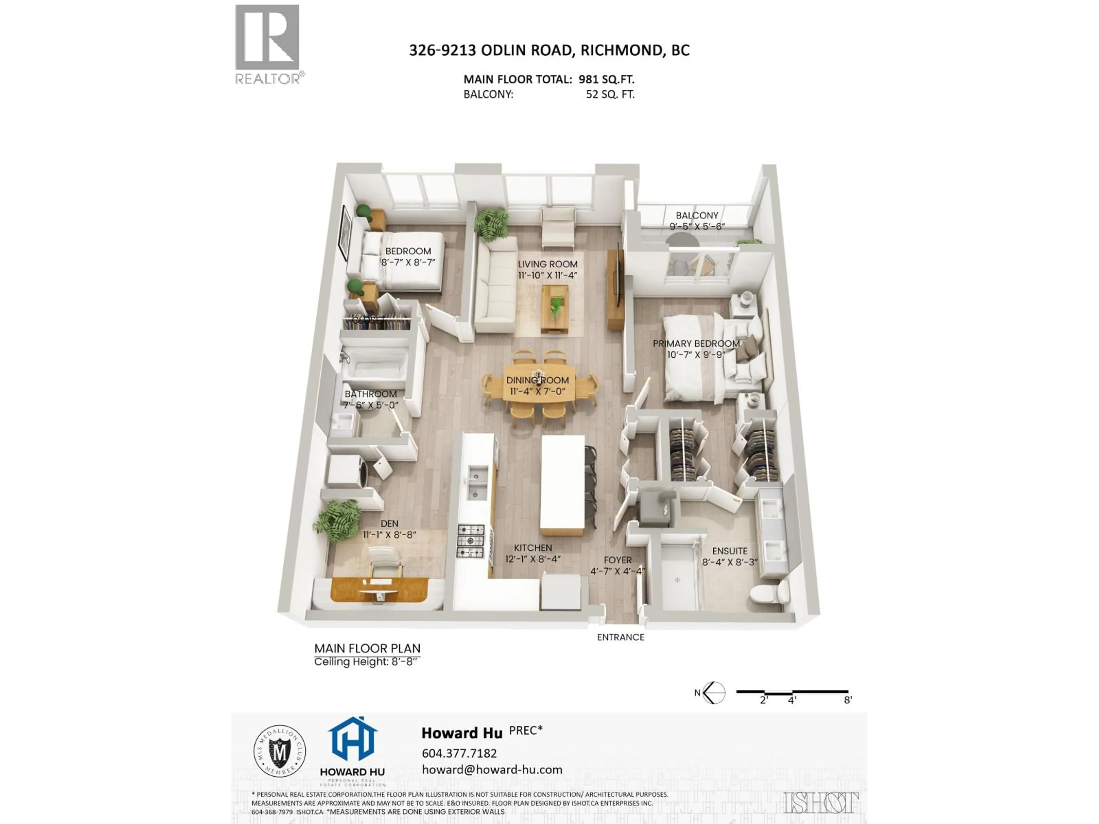 Floor plan for 326 - 9213 ODLIN ROAD, Richmond British Columbia V6X0V5