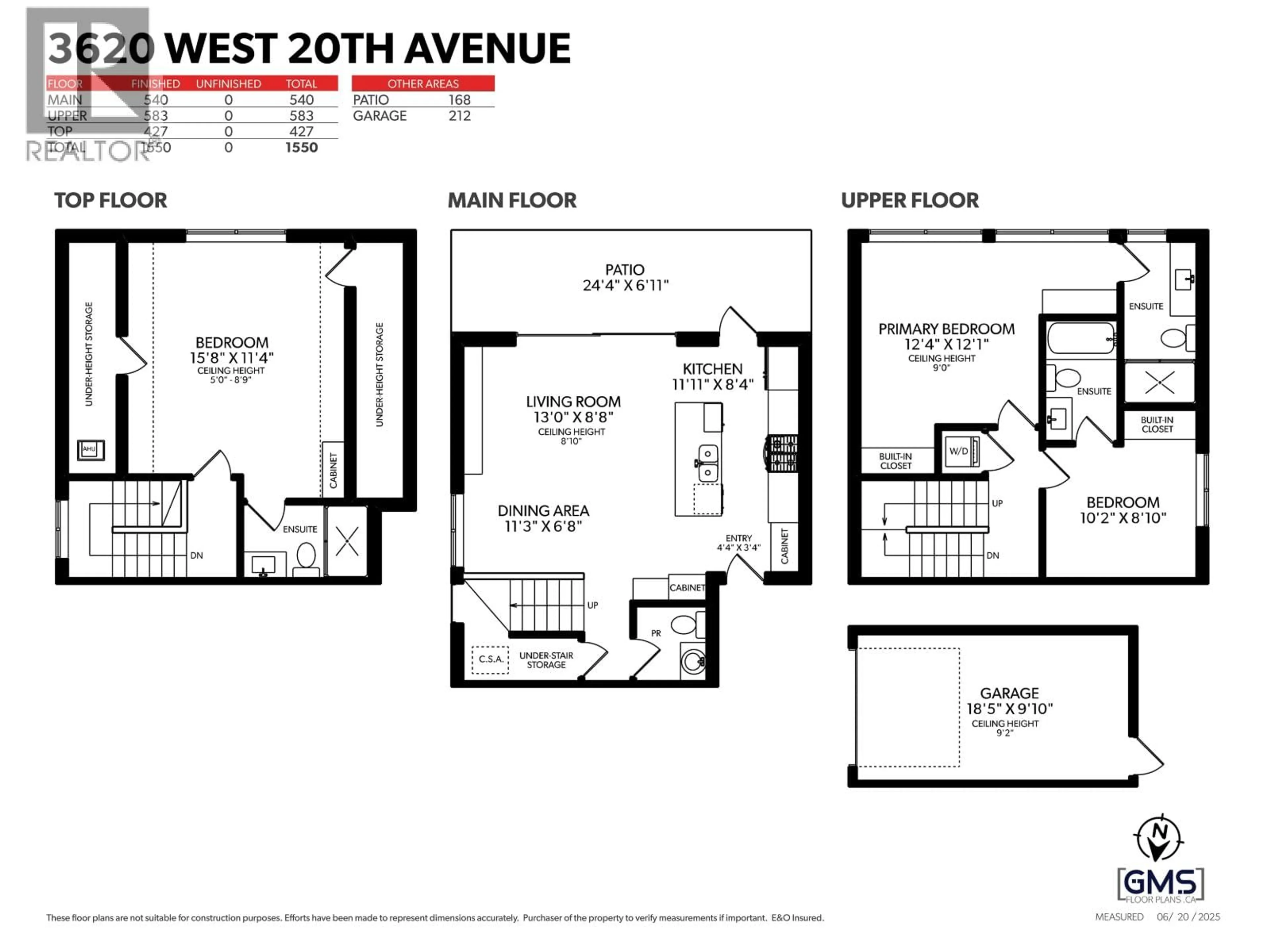 Floor plan for 2 - 3620 20TH AVENUE, Vancouver British Columbia V6S1E8