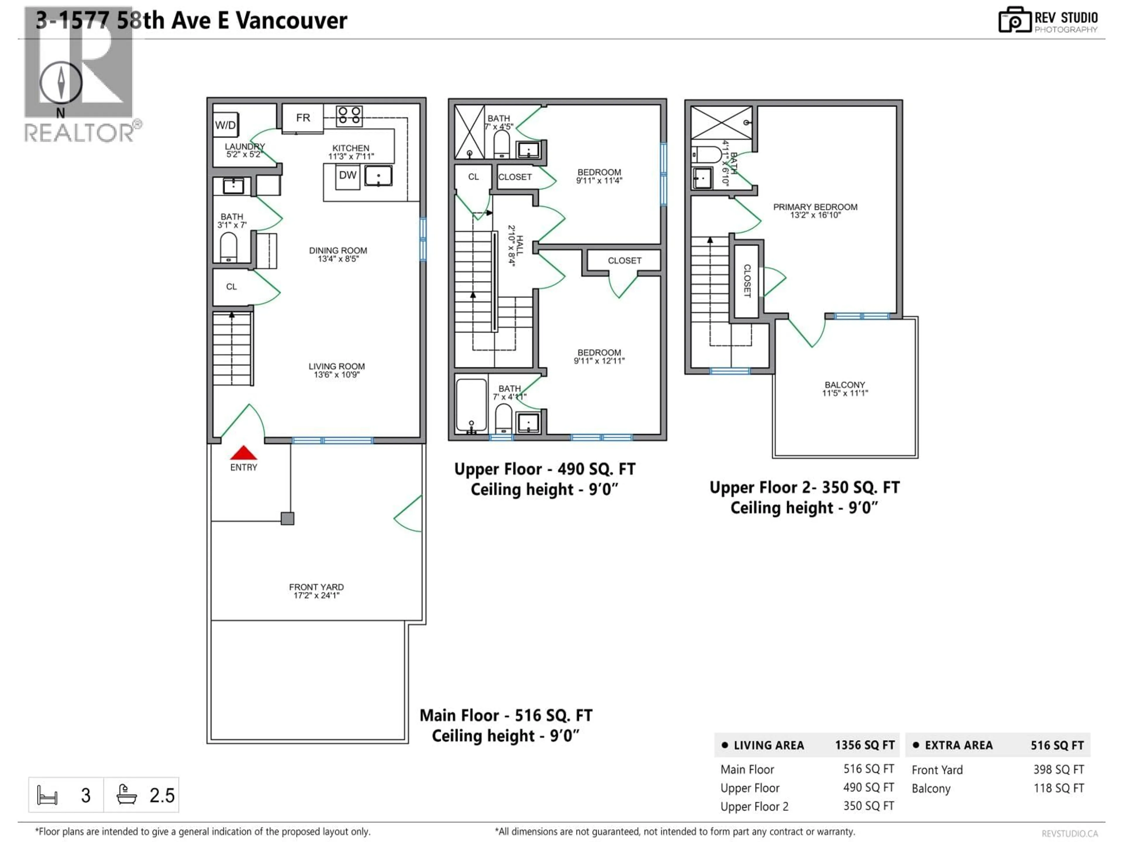 Floor plan for 3 - 1577 58TH AVENUE, Vancouver British Columbia V5P2C1