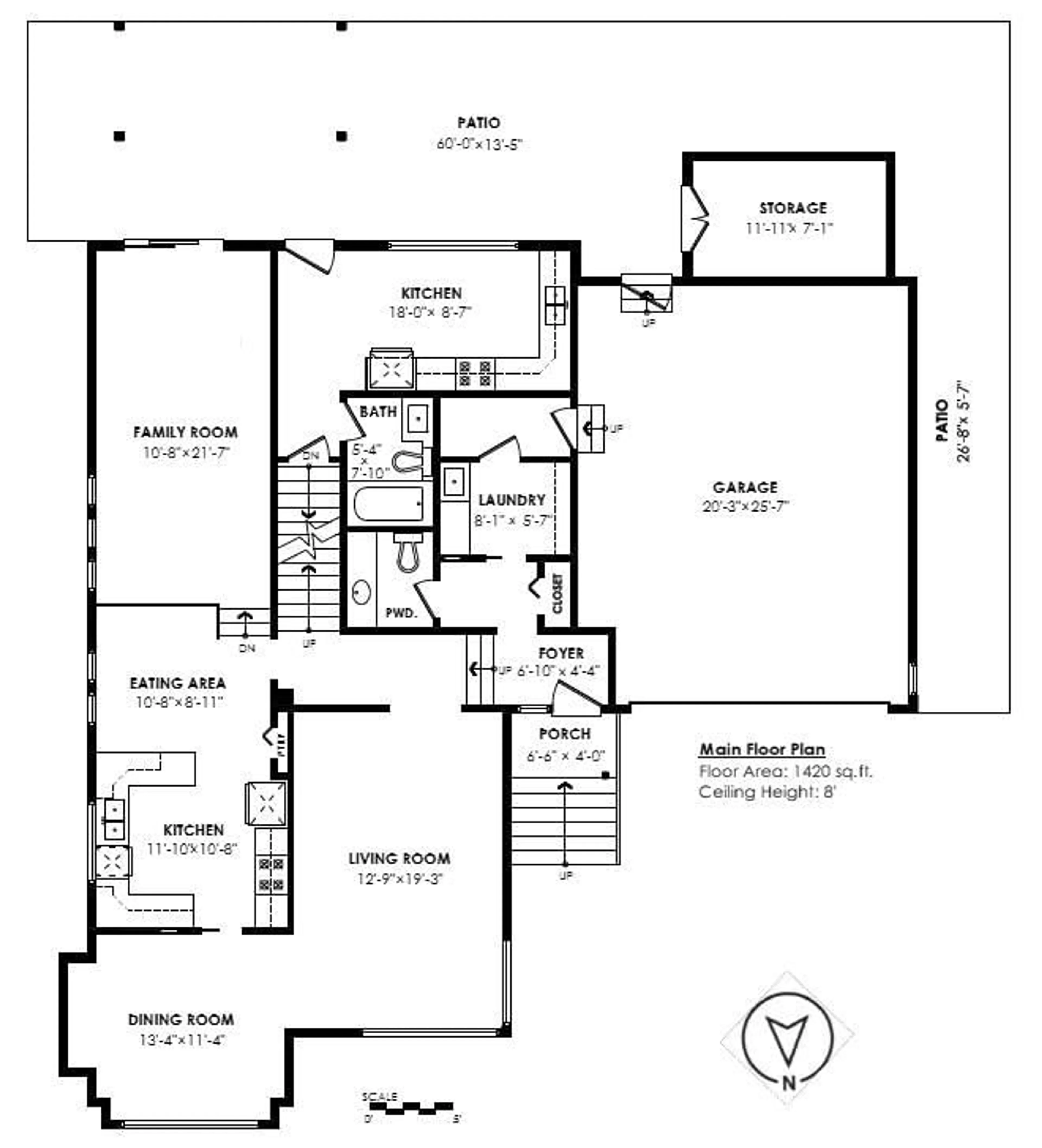 Floor plan for 11794 99A STREET, Surrey British Columbia V3V2R1