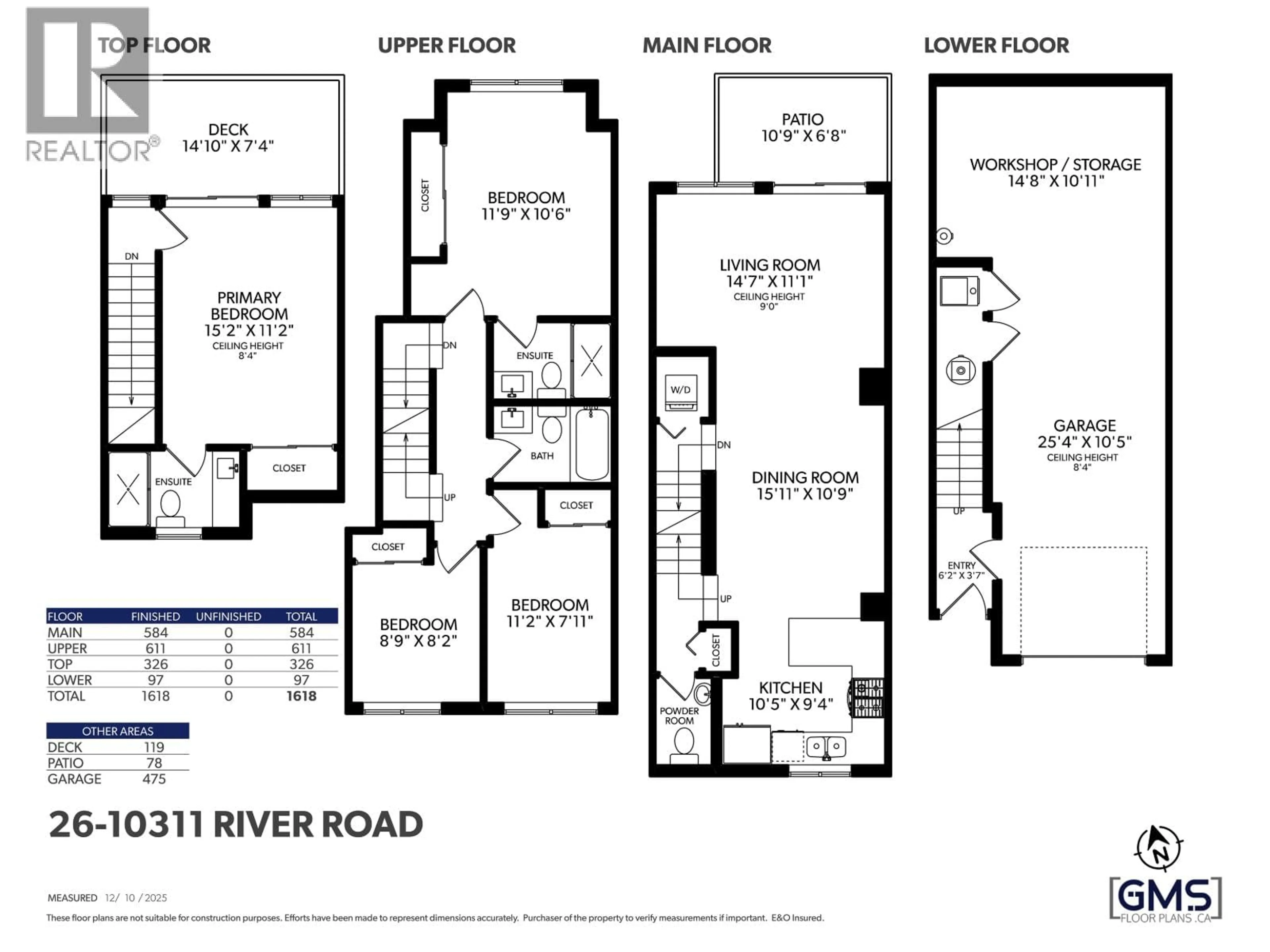 Floor plan for 26 - 10311 RIVER DRIVE, Richmond British Columbia V6X0T2