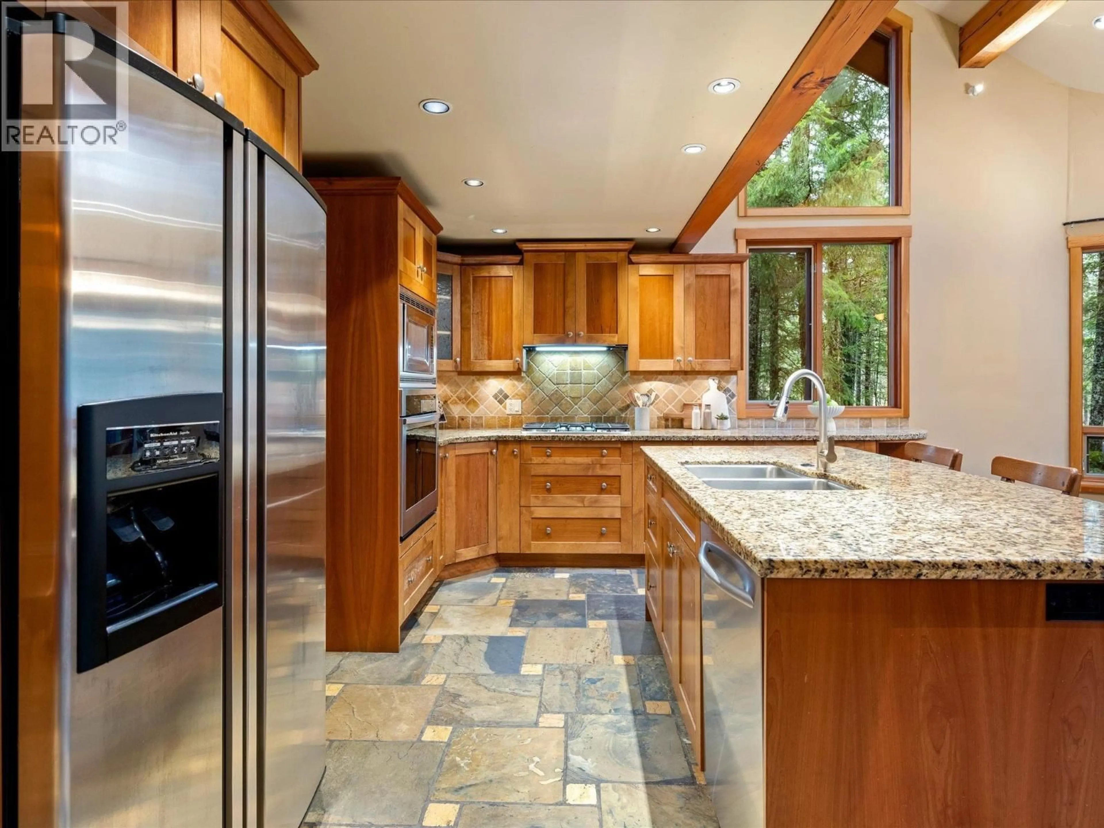 Contemporary kitchen, ceramic/tile floor for 74 BLACK TUSK DRIVE, Whistler British Columbia V8E0A1