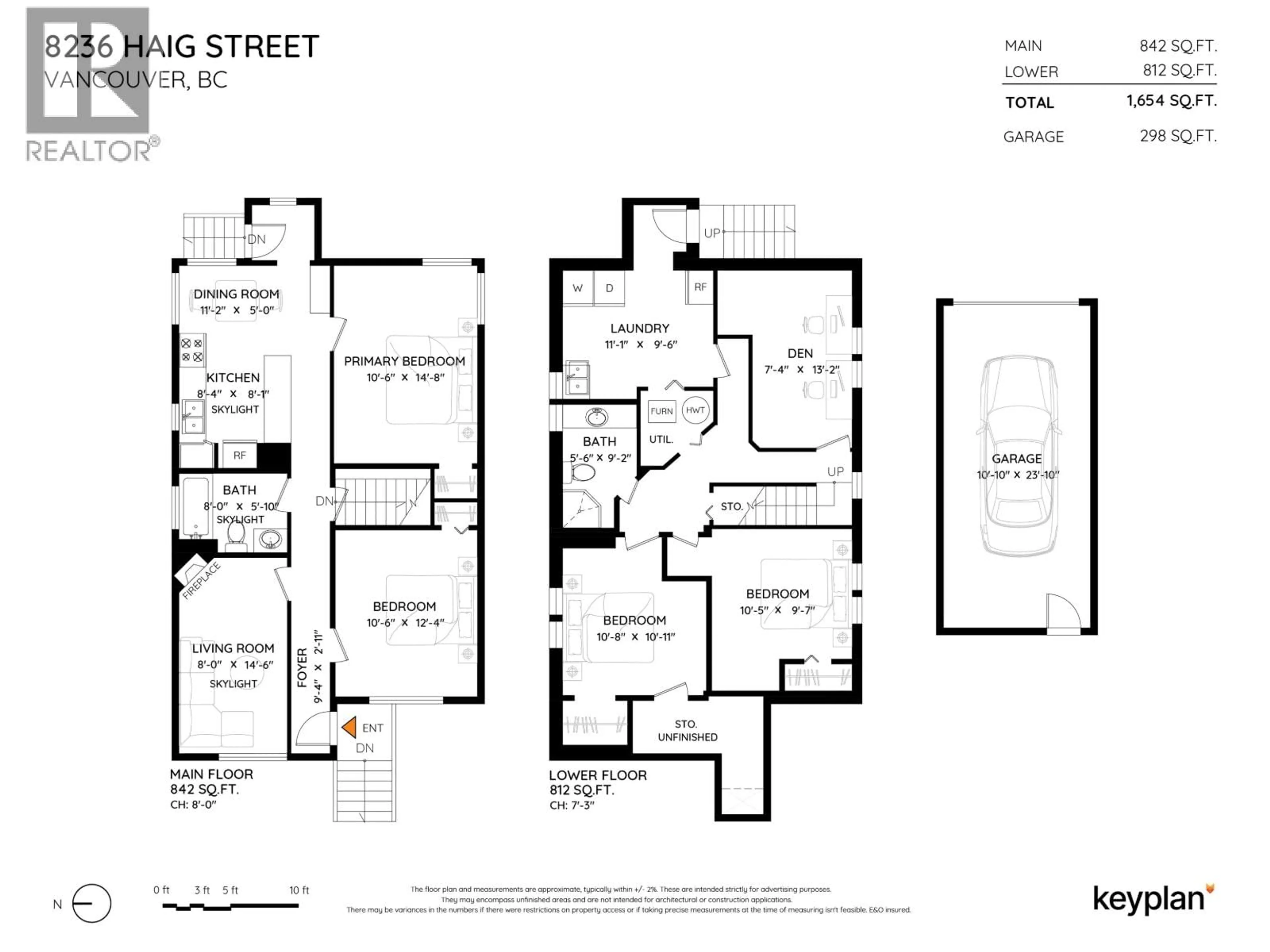 Floor plan for 8236 HAIG STREET, Vancouver British Columbia V6P4R9