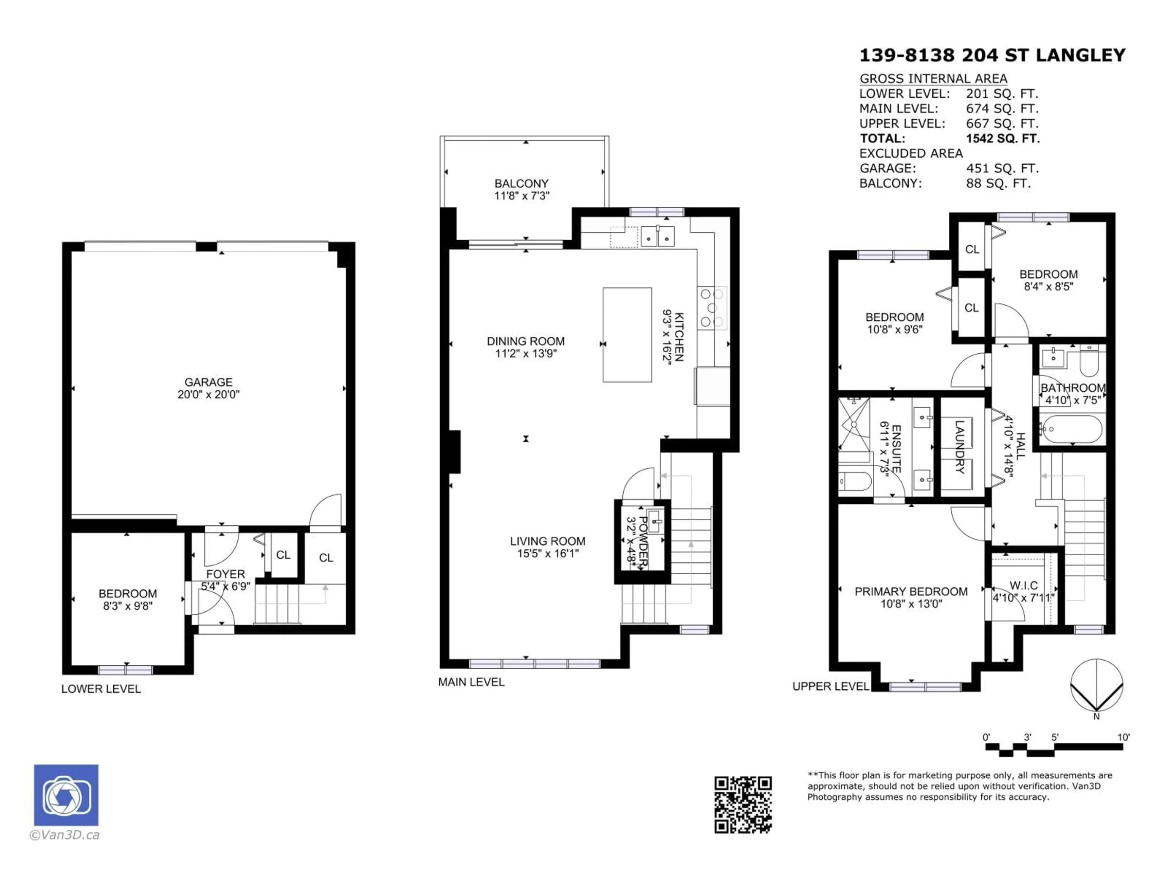Floor plan for 139 - 8138 204 STREET, Langley British Columbia V2Y0T4