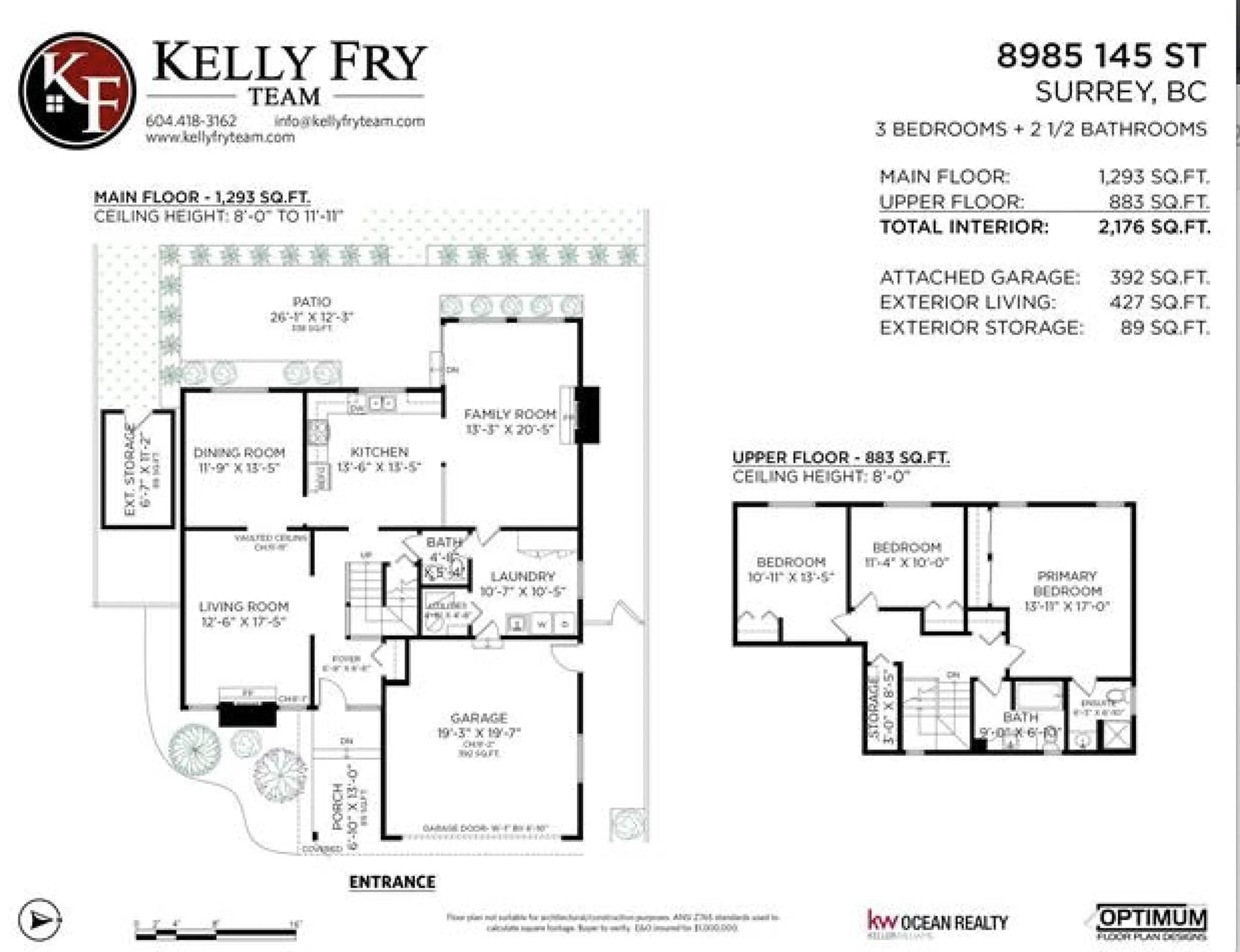 Floor plan for 8985 145 STREET, Surrey British Columbia V3R7J6