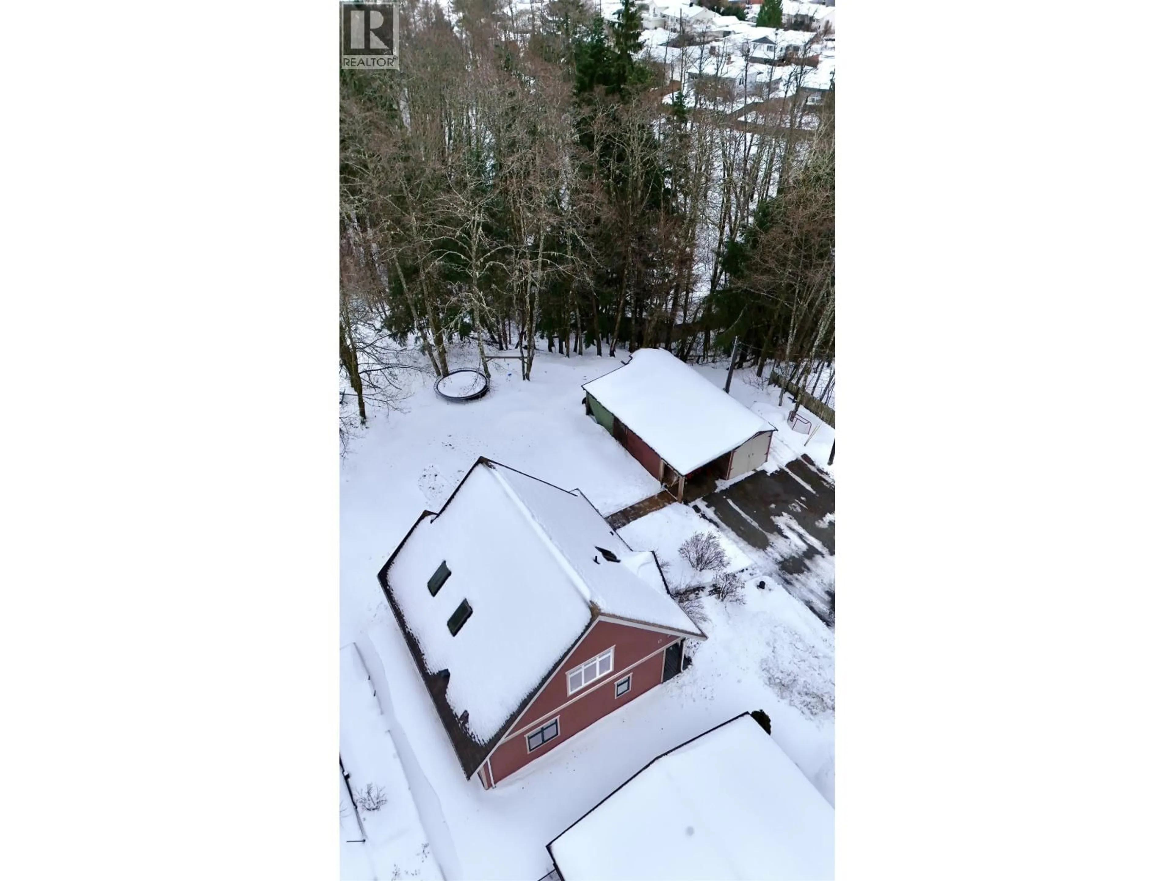 A pic from outside/outdoor area/front of a property/back of a property/a pic from drone, forest/trees view for 8 DRAKE STREET, Kitimat British Columbia V8C1S4