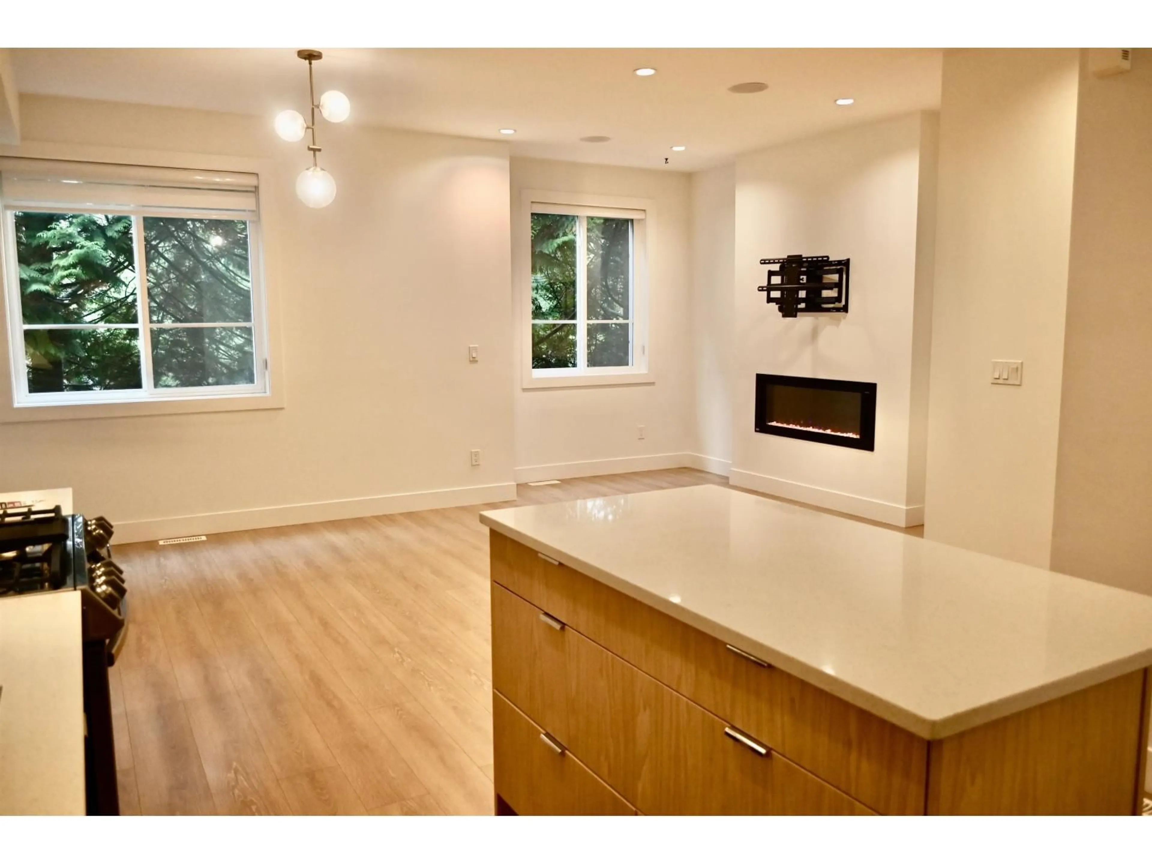 Open concept kitchen, wood/laminate floor for 14 - 8140 166 STREET, Surrey British Columbia V4N6W1