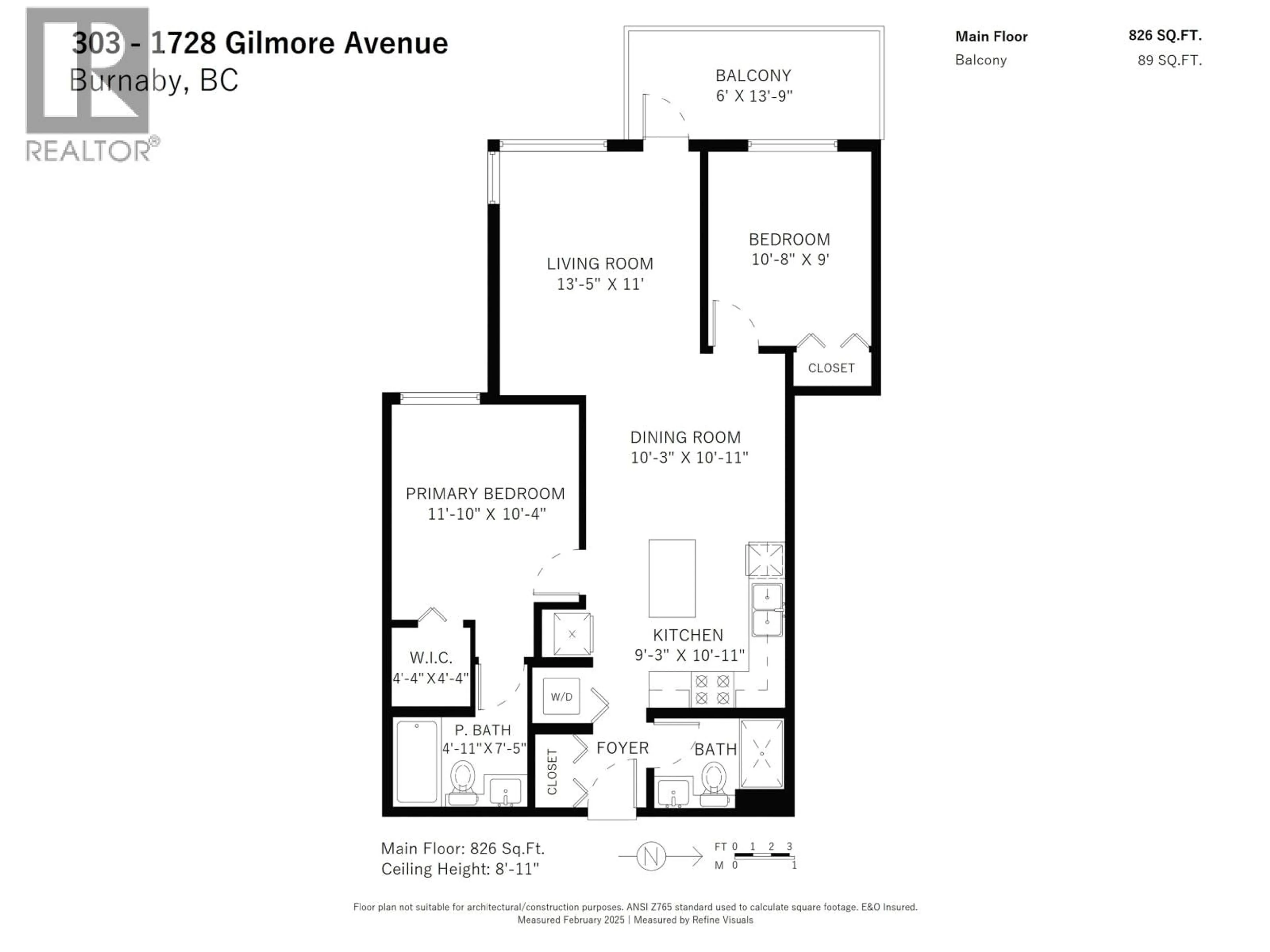 Floor plan for 303 - 1728 GILMORE AVENUE, Burnaby British Columbia V5C0L3