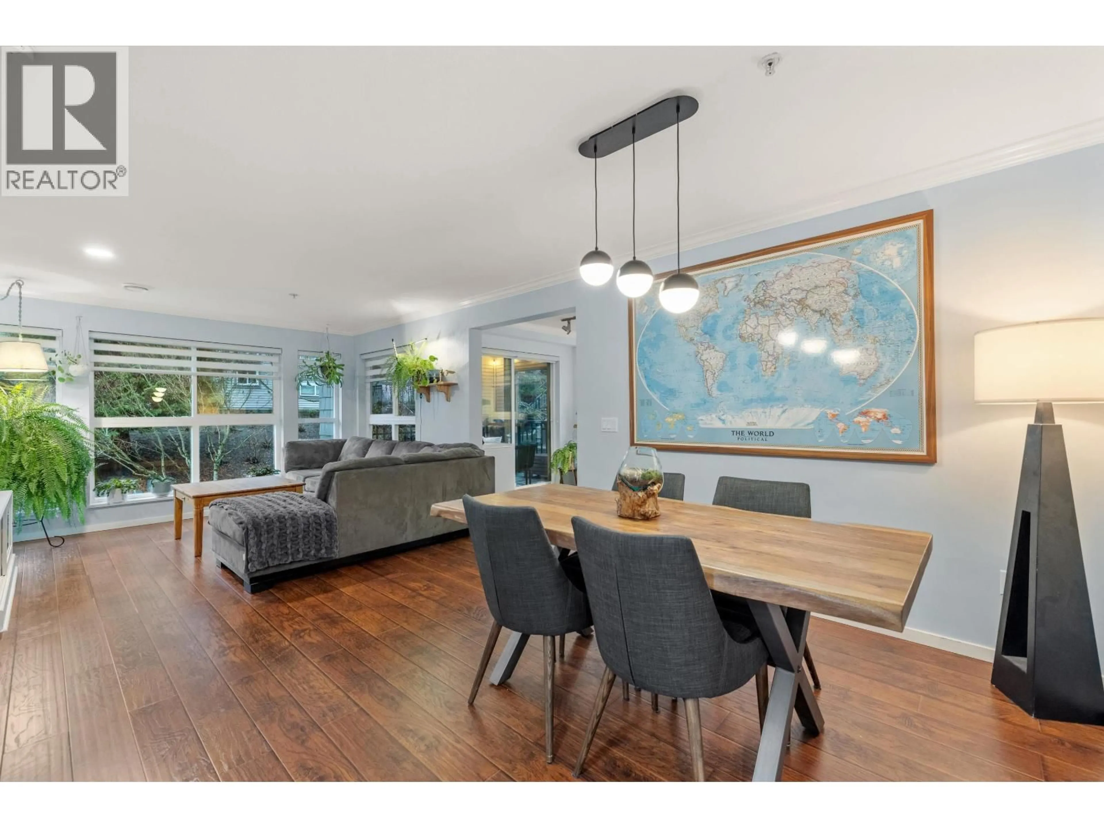 Dining room, wood/laminate floor for 413 - 1330 GENEST WAY, Coquitlam British Columbia V3E0A4