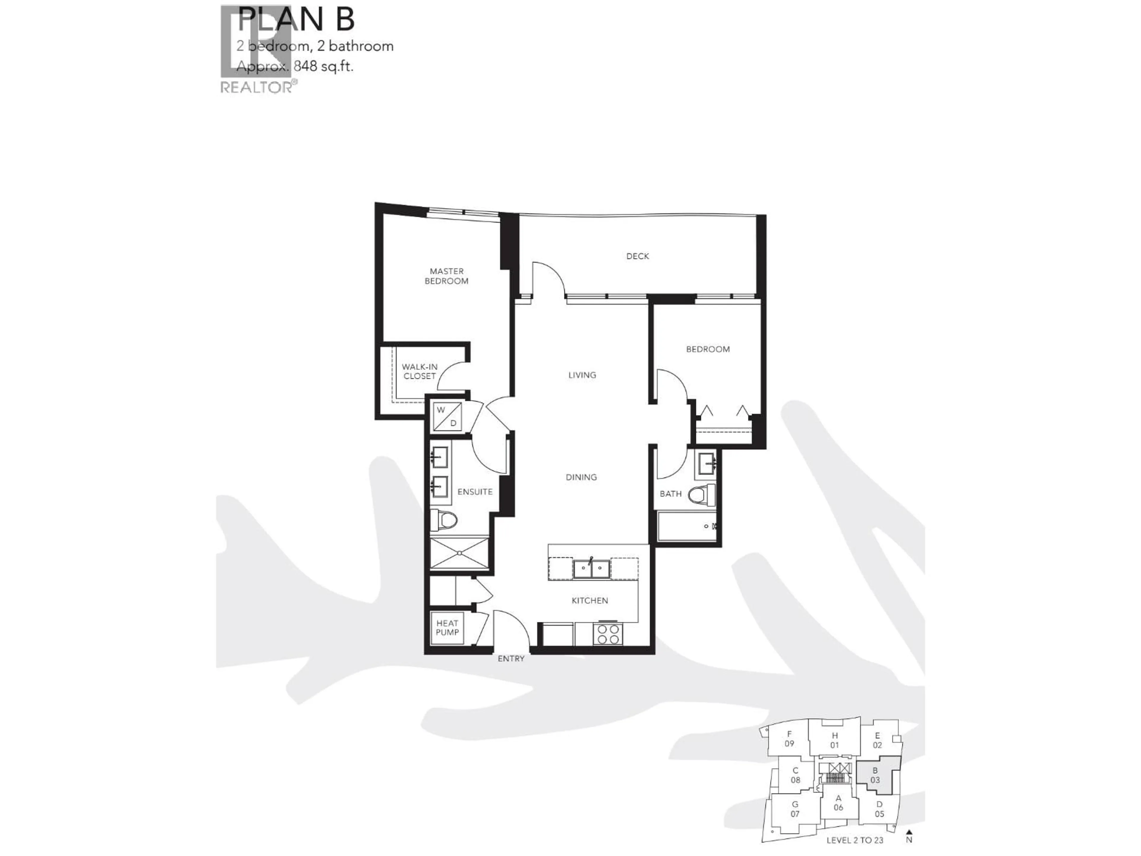 Floor plan for 503 - 5628 BIRNEY AVENUE, Vancouver British Columbia V6S0H7