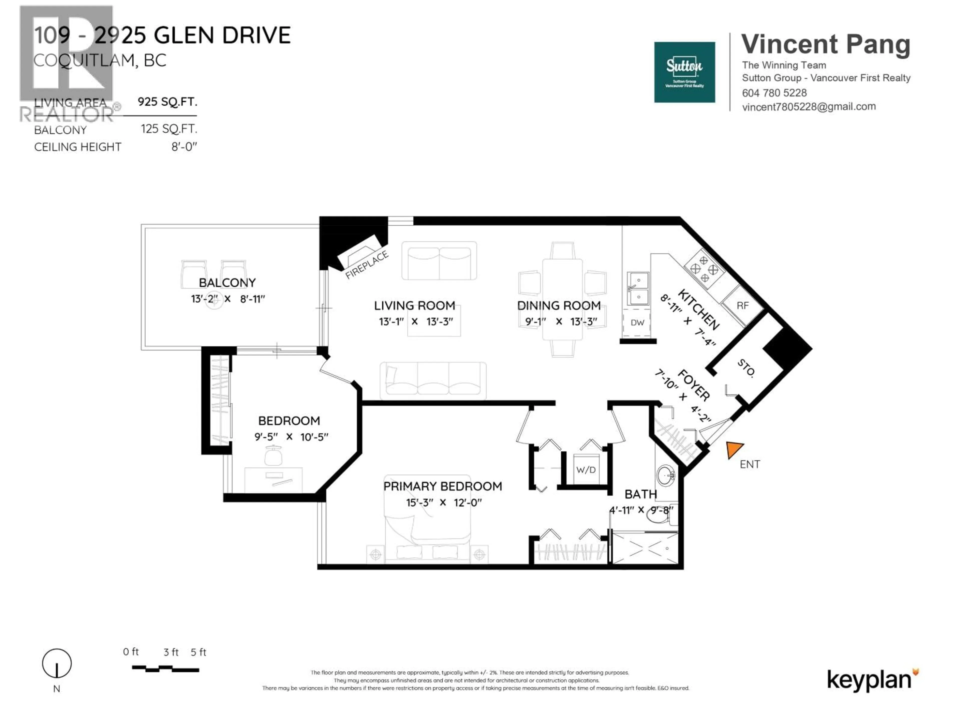 Floor plan for 109 - 2925 GLEN DRIVE, Coquitlam British Columbia V3B7H9