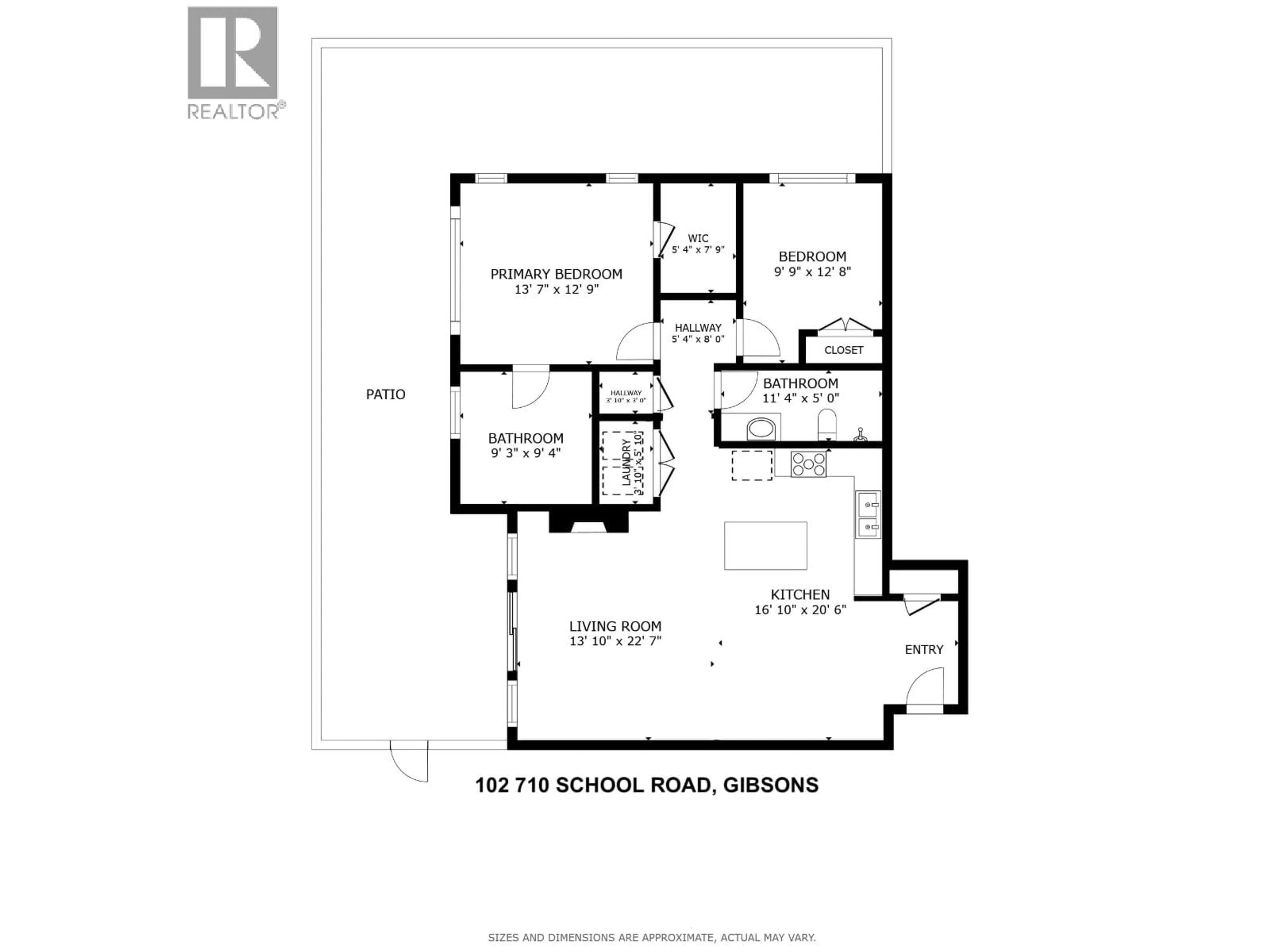 Floor plan for 102 - 710 SCHOOL ROAD, Gibsons British Columbia V0N1V9