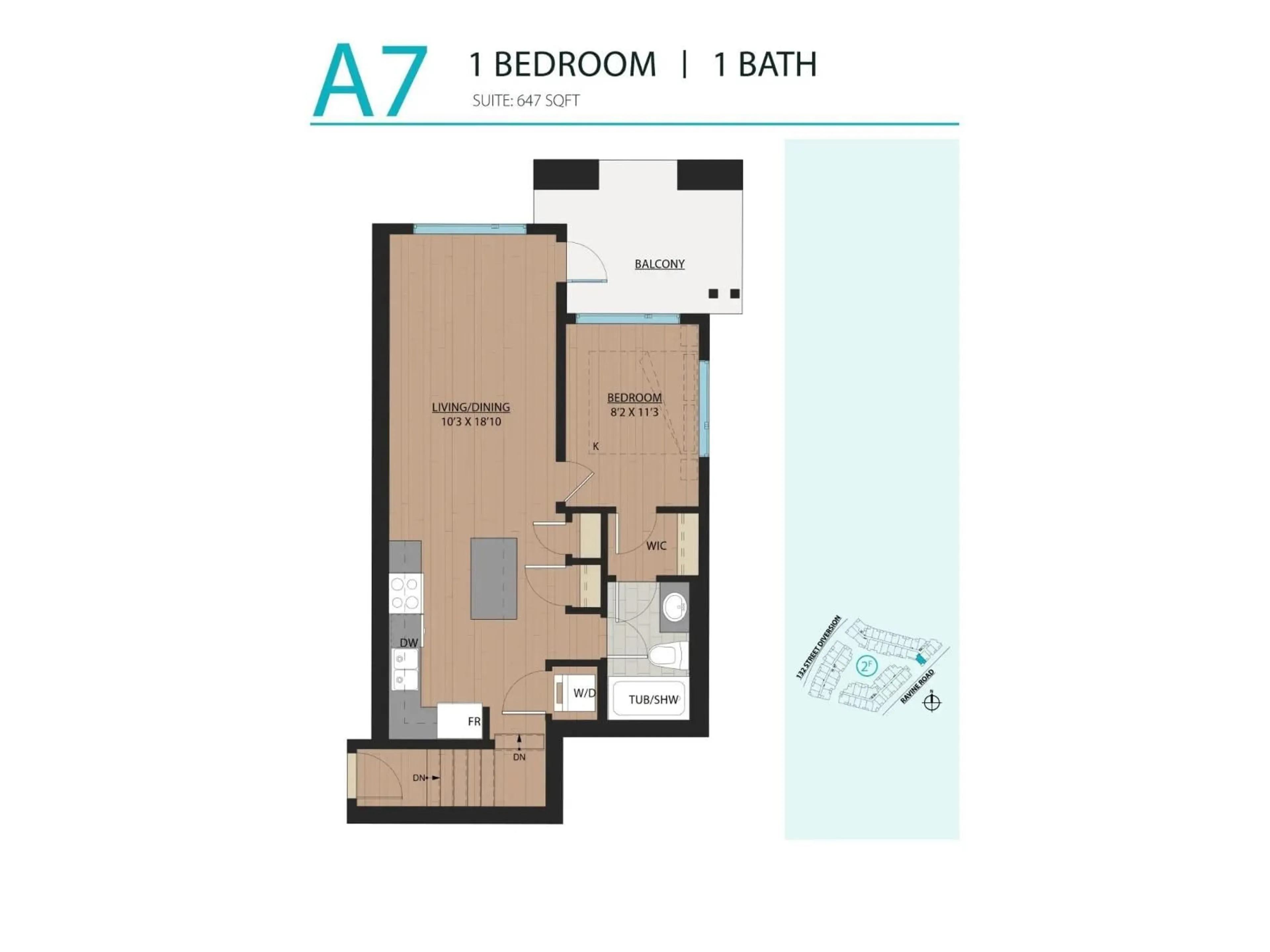 Floor plan for 202 - 11063 RAVINE ROAD, Surrey British Columbia V0V0V0