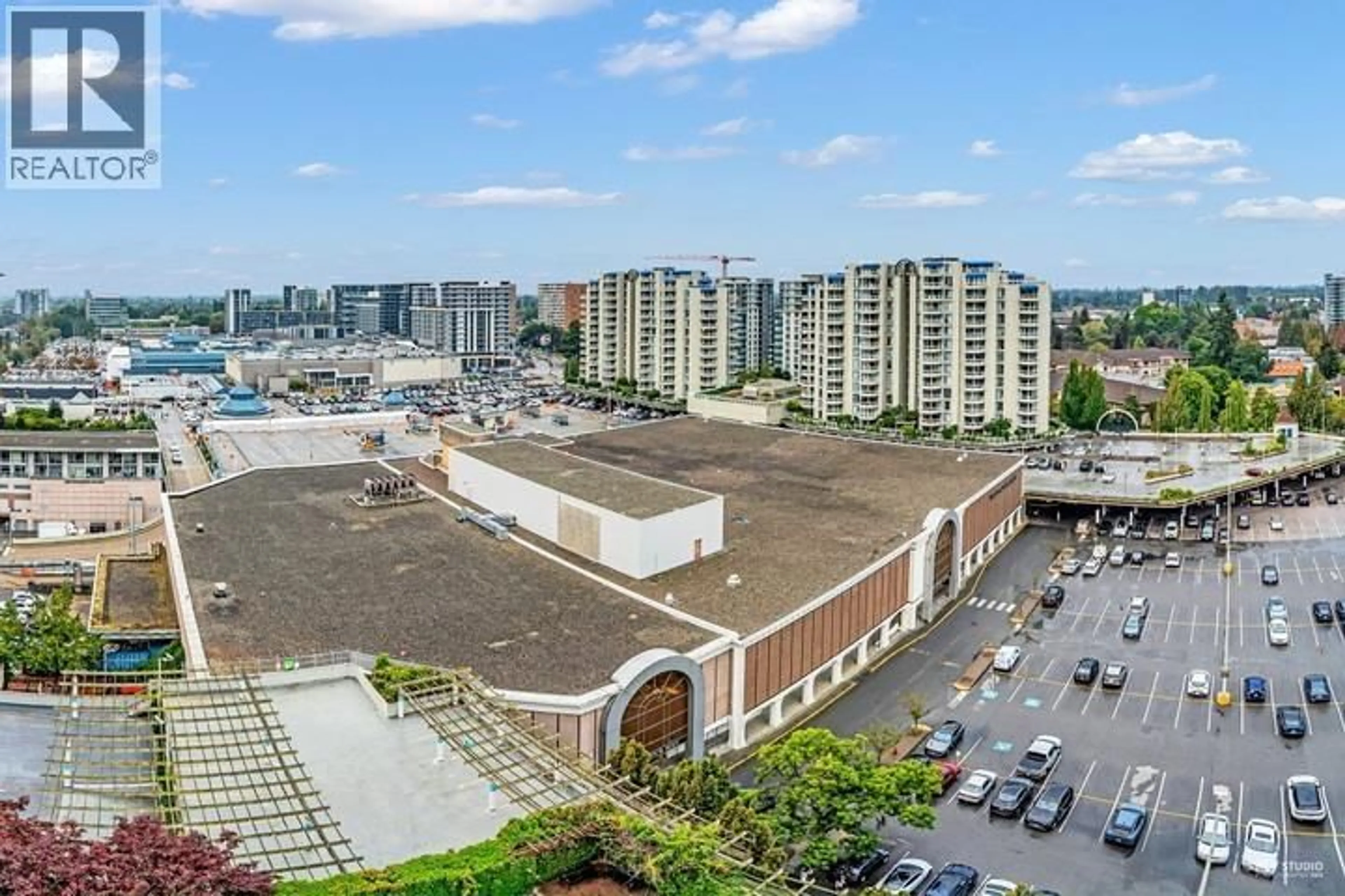 A pic from outside/outdoor area/front of a property/back of a property/a pic from drone, city buildings view from balcony for 1705 - 7878 WESTMINSTER HIGHWAY, Richmond British Columbia V6X4A2