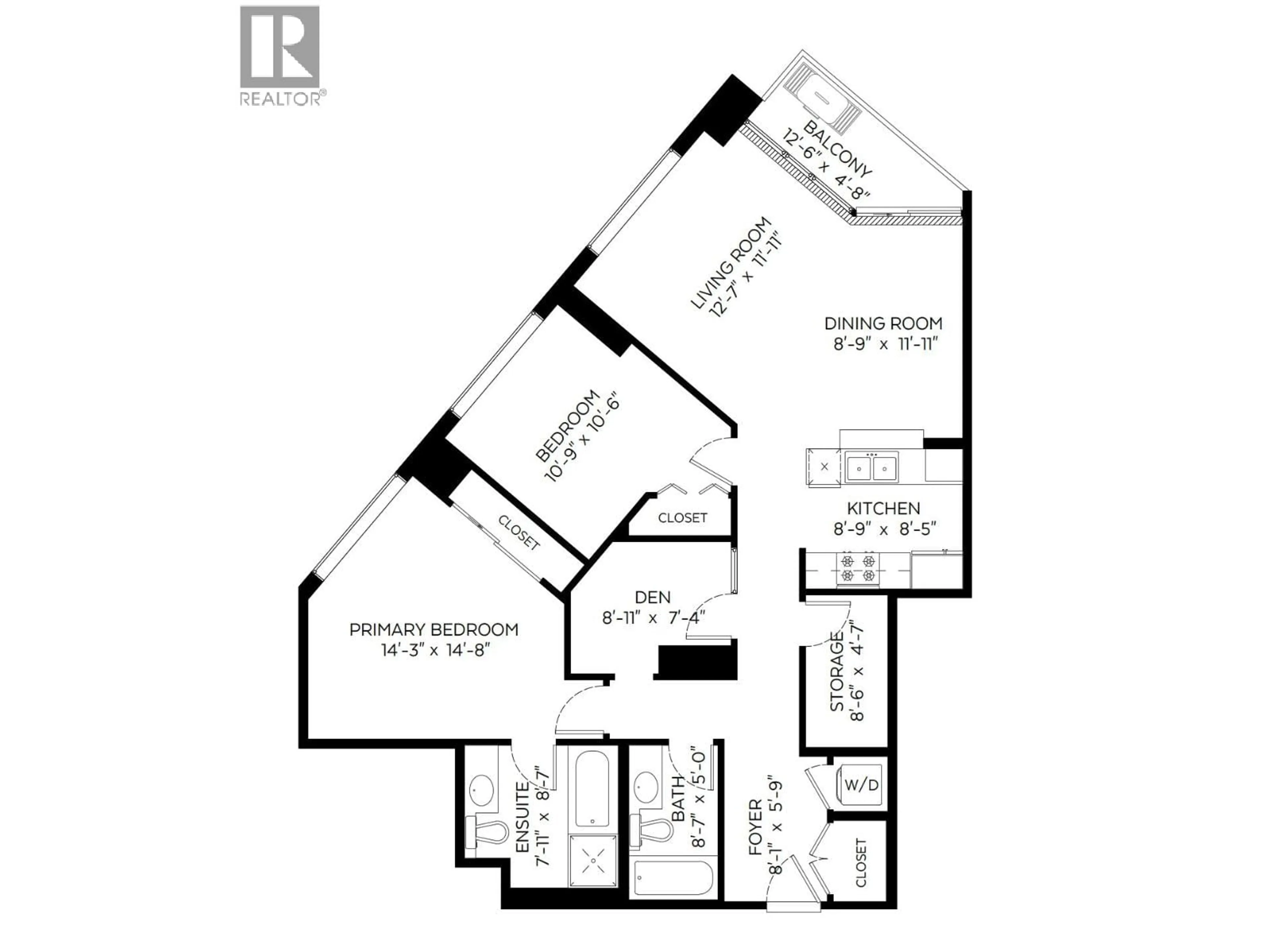 Floor plan for 1802 - 455 BEACH CRESCENT, Vancouver British Columbia V6Z3E5