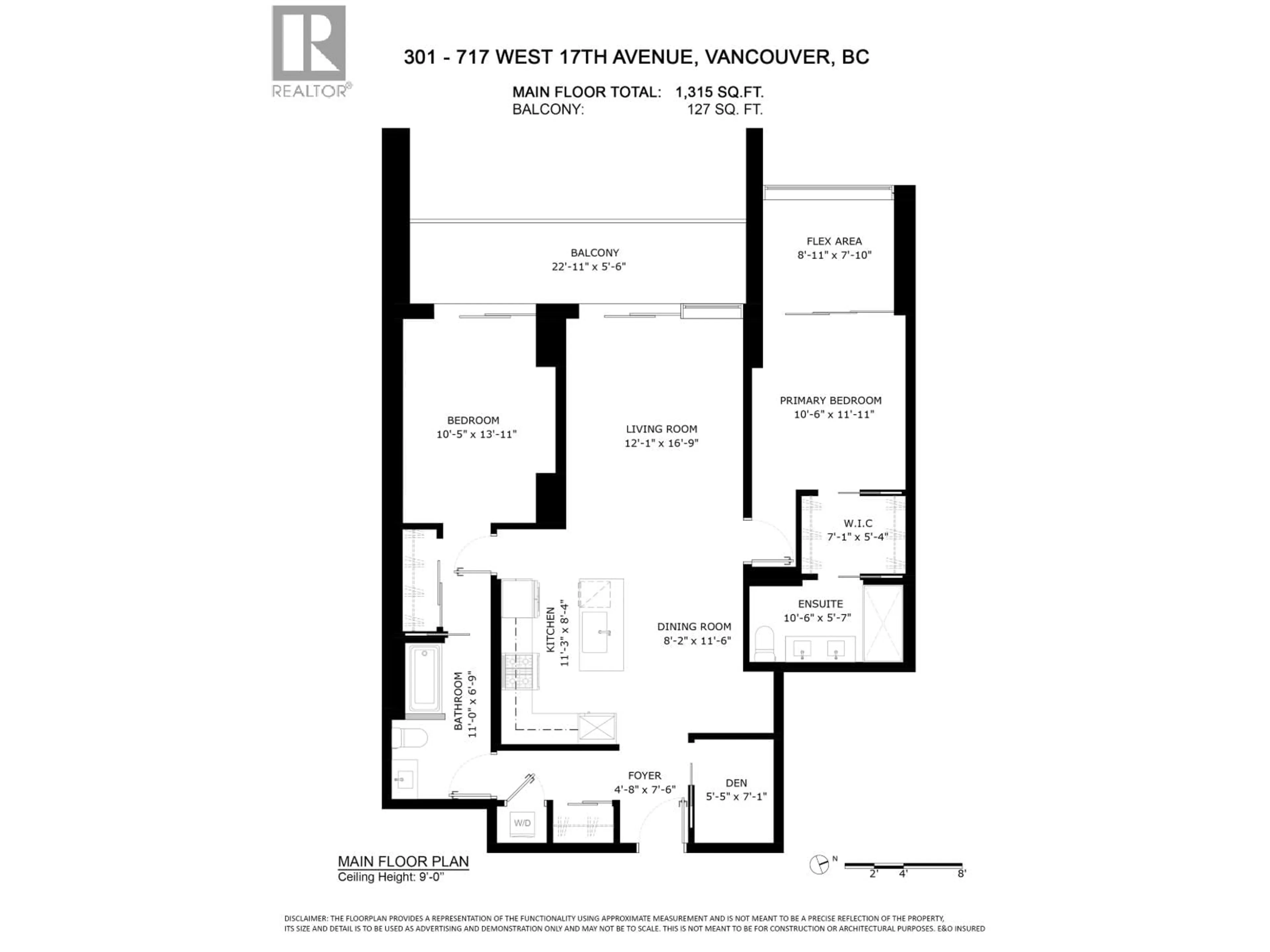 Floor plan for 301 - 717 17TH AVENUE, Vancouver British Columbia V5Z1V1