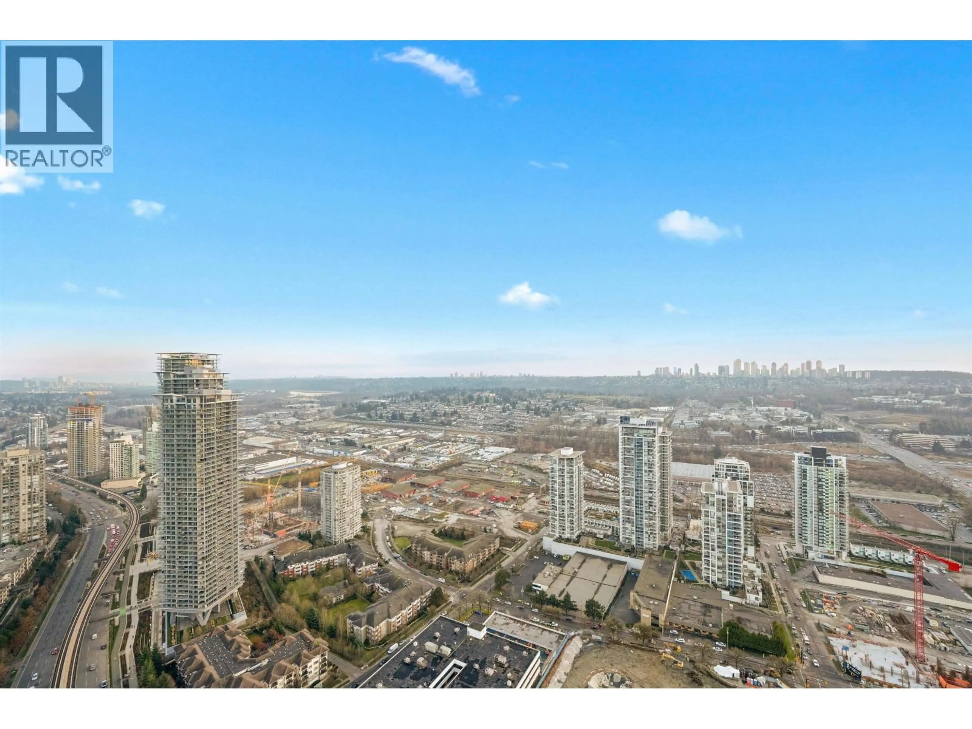 A pic from outside/outdoor area/front of a property/back of a property/a pic from drone, city buildings view from balcony for 1105 - 4650 BRENTWOOD BOULEVARD, Burnaby British Columbia V5C0M3