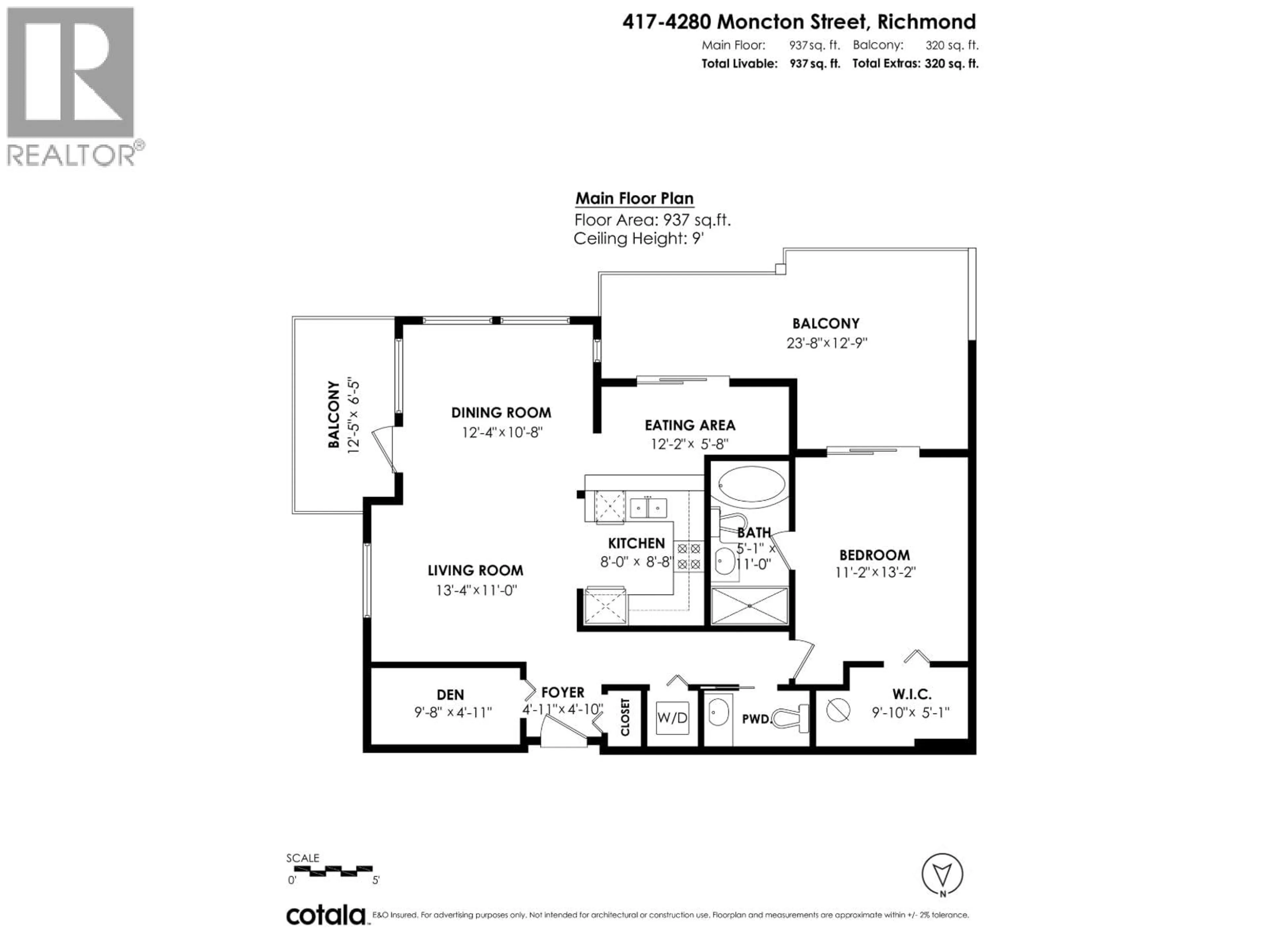 Floor plan for 417 - 4280 MONCTON STREET, Richmond British Columbia V7E6T4
