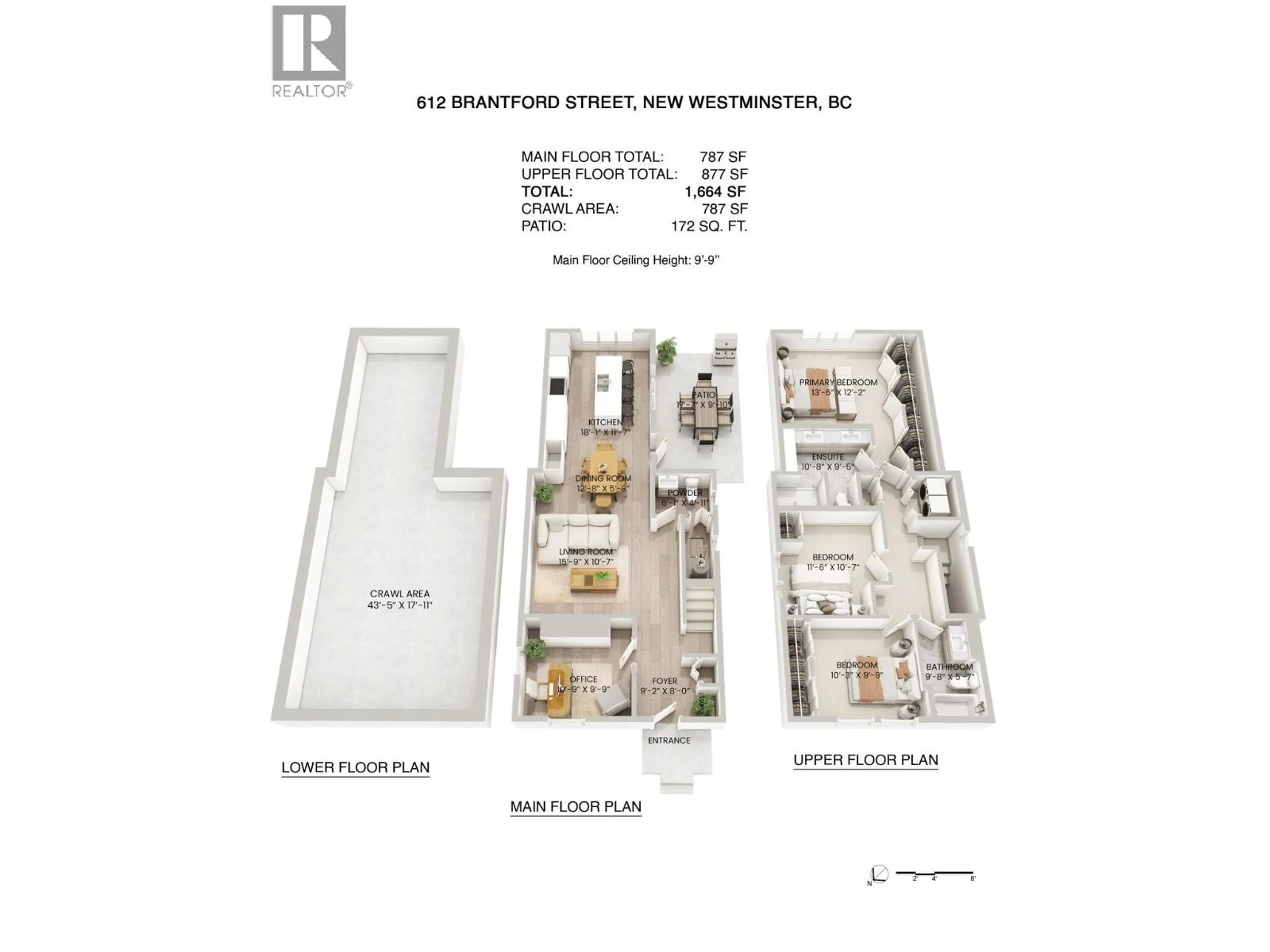 Floor plan for 612 BRANTFORD STREET, New Westminster British Columbia V3M1W7