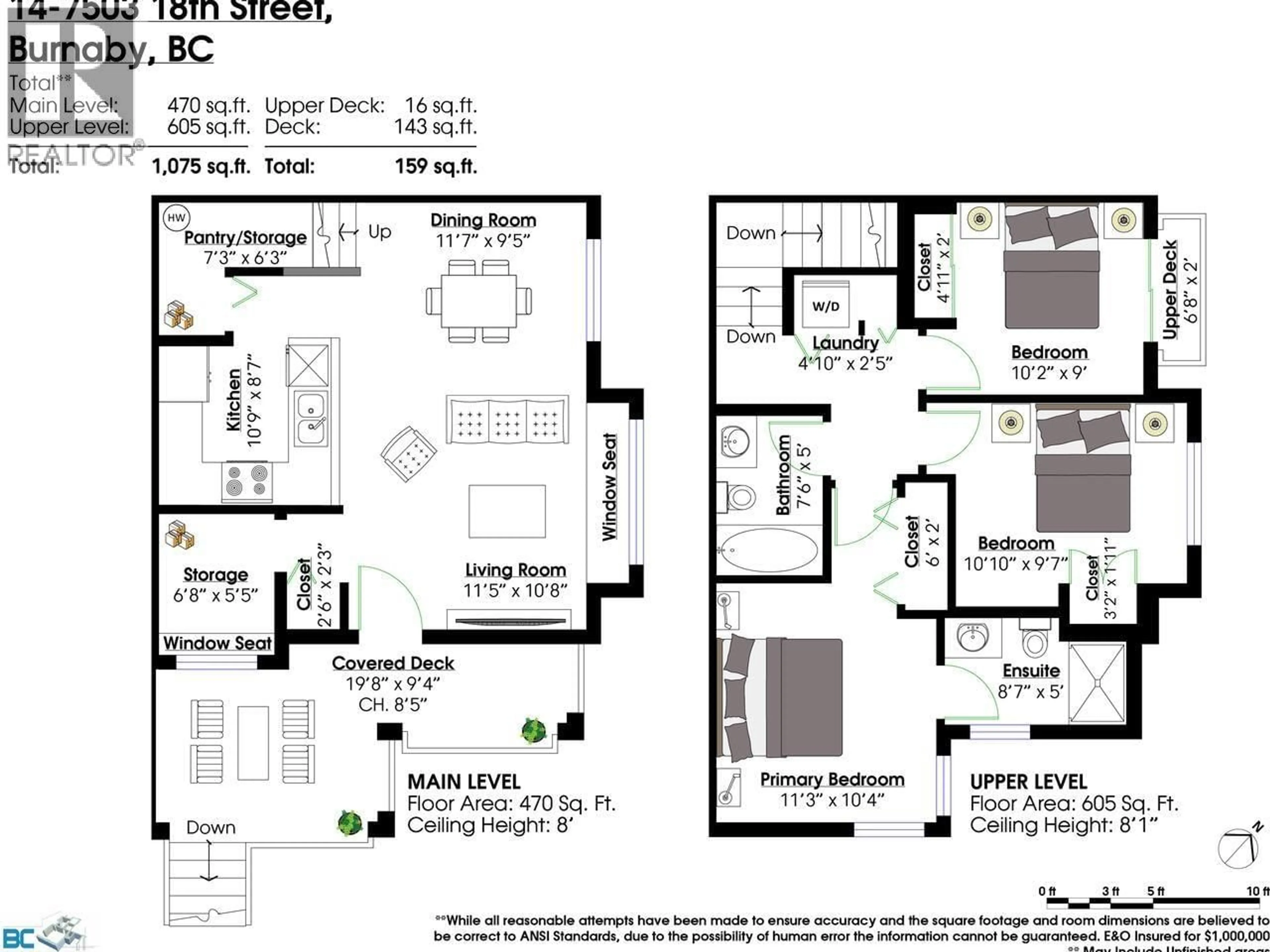 Floor plan for 14 - 7503 18TH STREET, Burnaby British Columbia V3N5E8