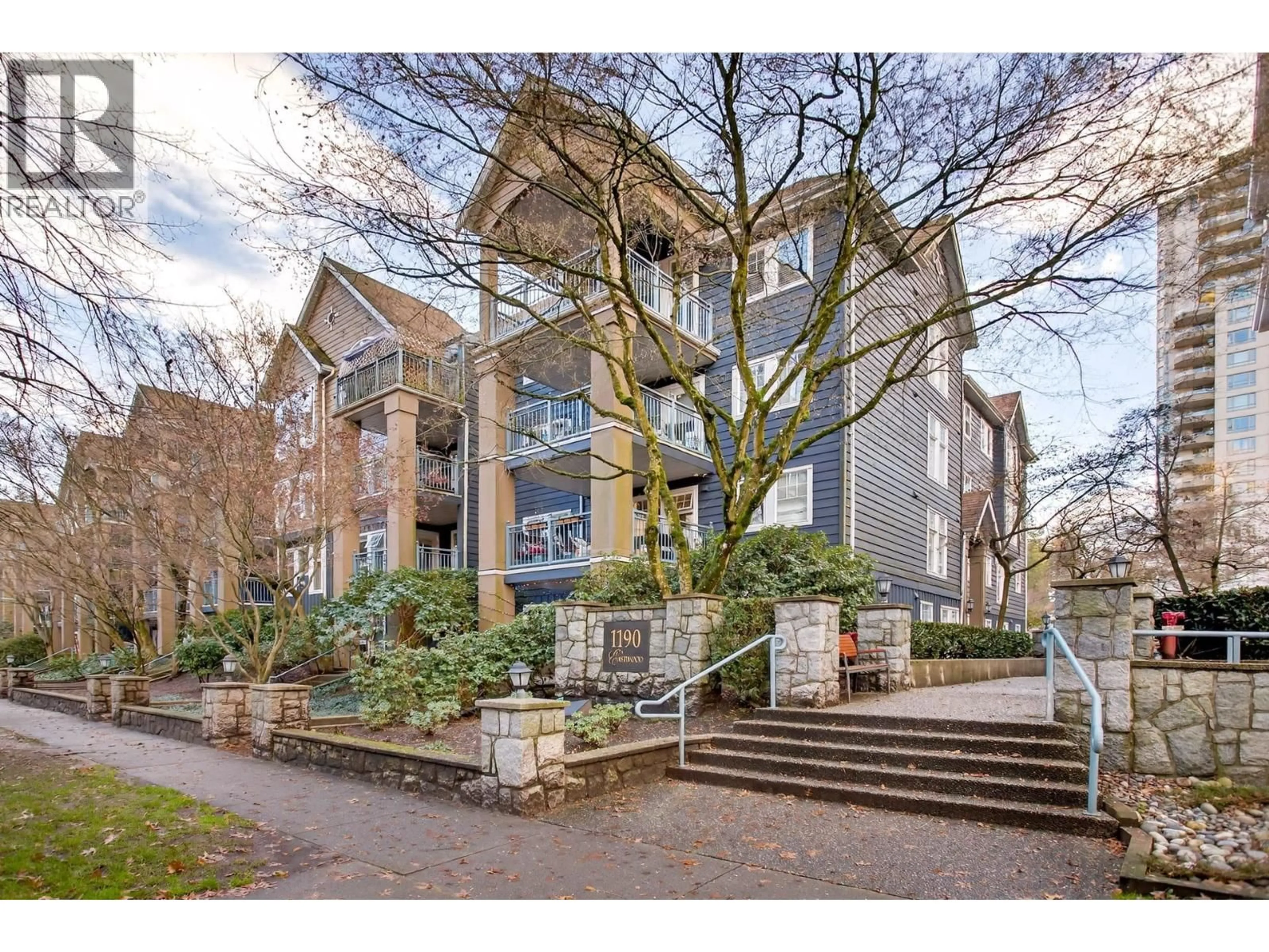 A pic from outside/outdoor area/front of a property/back of a property/a pic from drone, street for 203 - 1190 EASTWOOD STREET, Coquitlam British Columbia V3B7S1