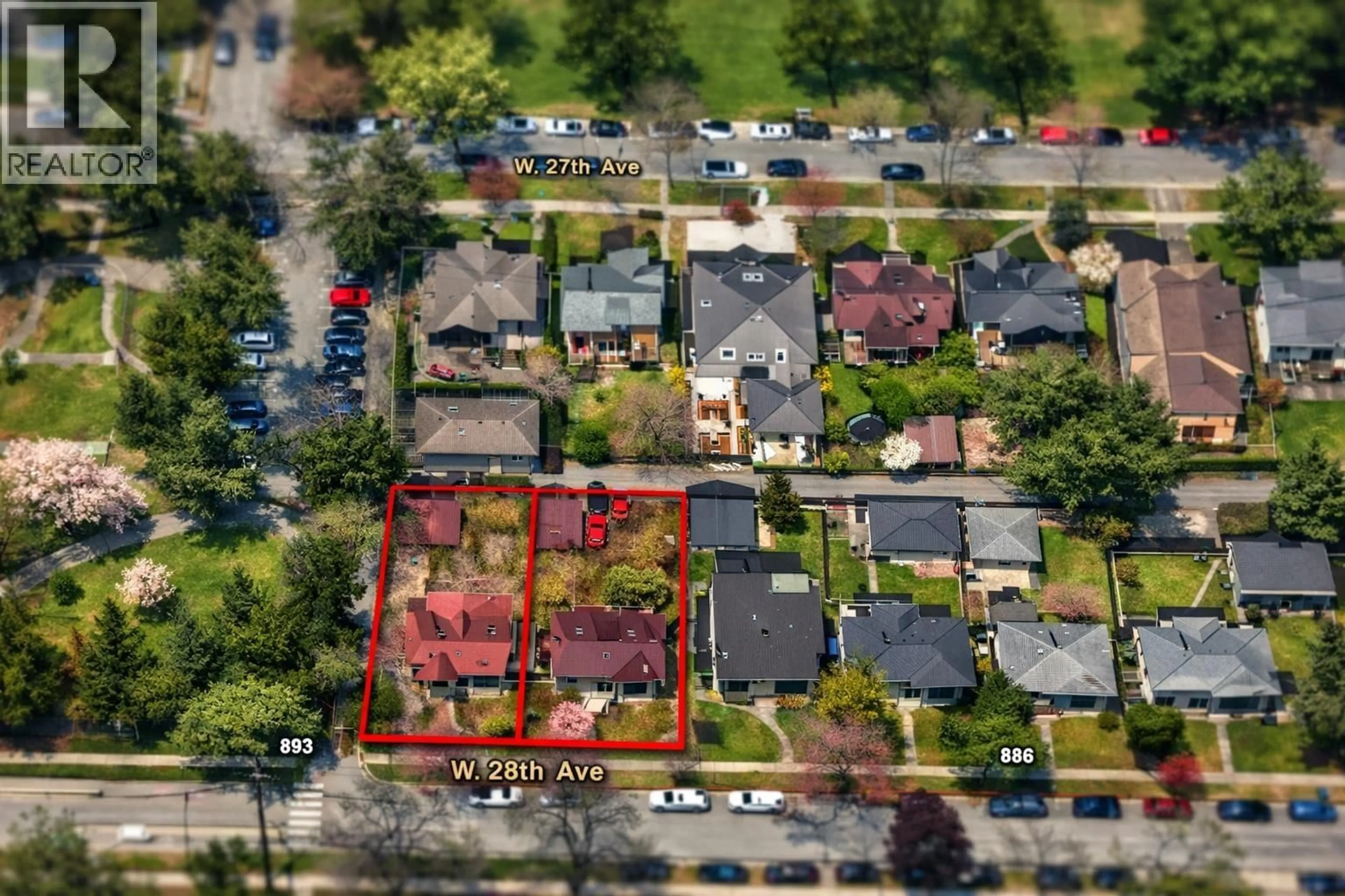 A pic from outside/outdoor area/front of a property/back of a property/a pic from drone, street for 877 28TH AVENUE, Vancouver British Columbia V5Z2H6