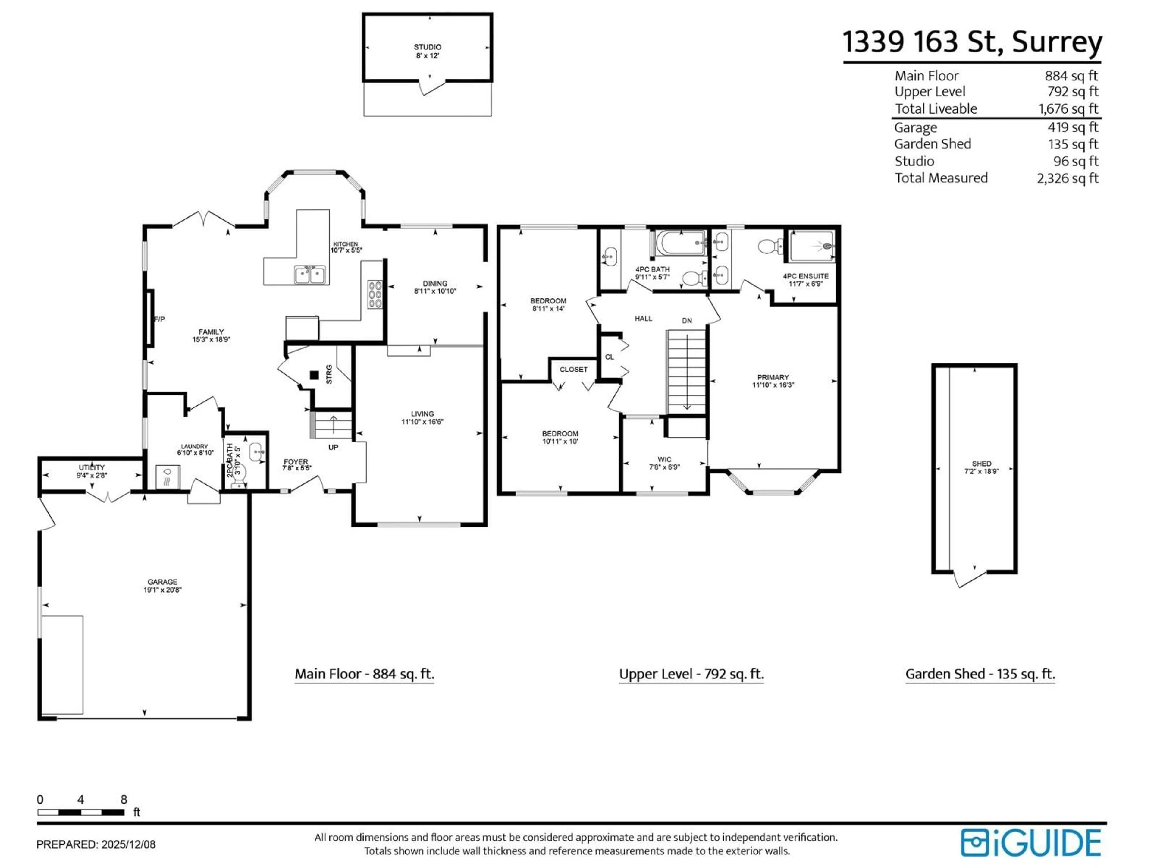 Floor plan for 1339 163 STREET, Surrey British Columbia V4A8E6