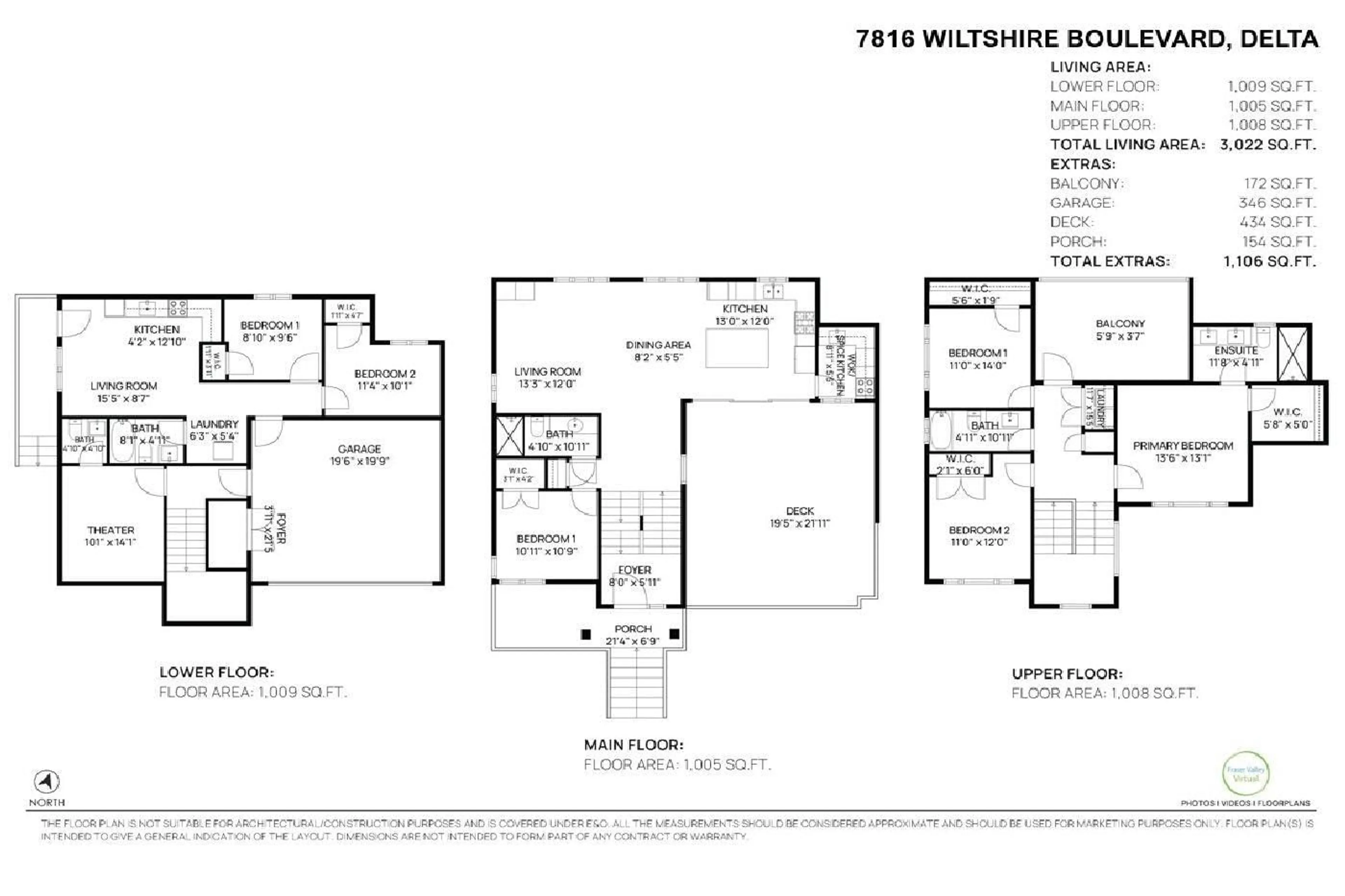 Floor plan for 7816 WILTSHIRE BOULEVARD, Delta British Columbia V4C4B3