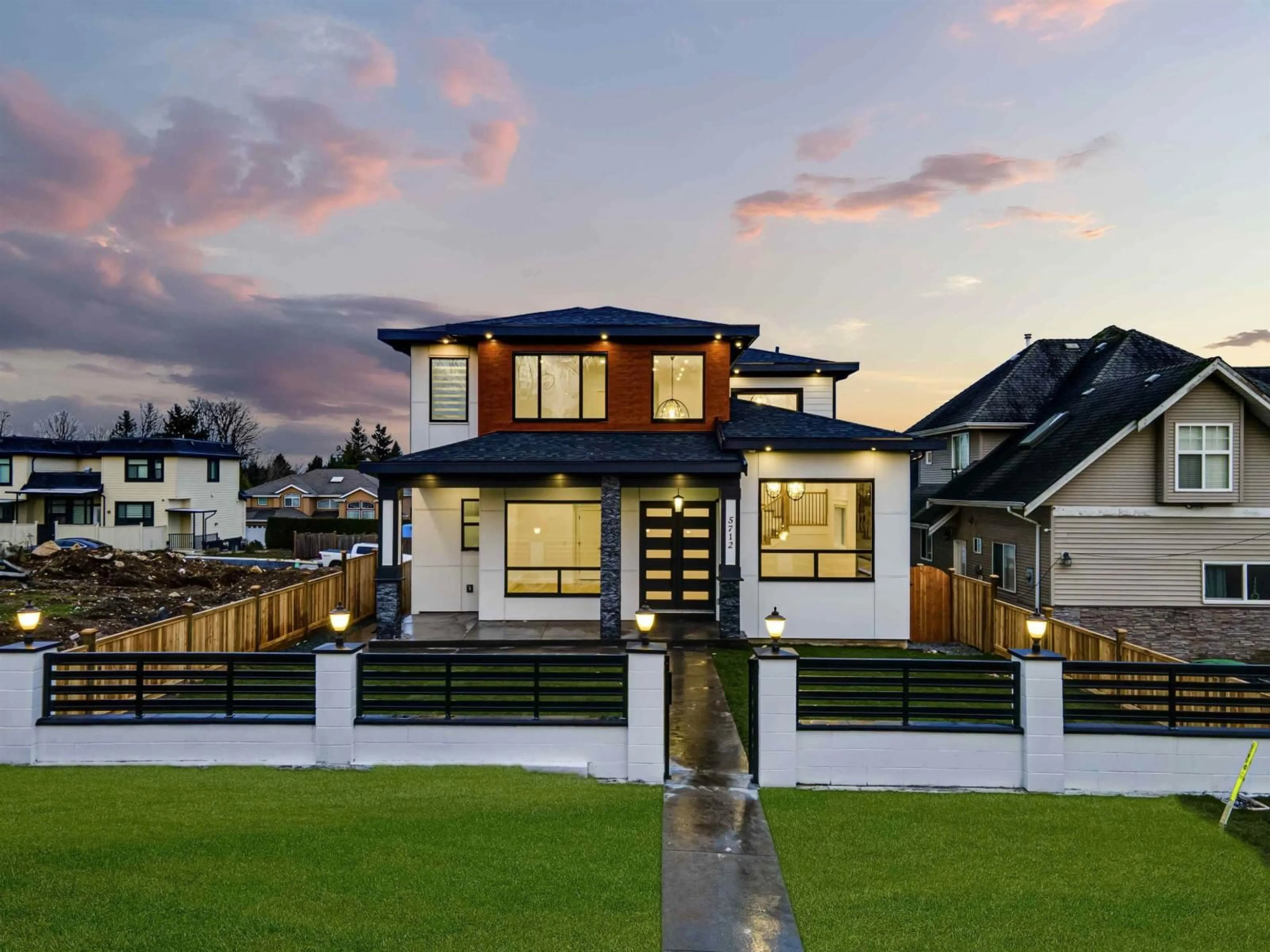 Home with vinyl exterior material, street for 5712 144 STREET, Surrey British Columbia V3X1A7