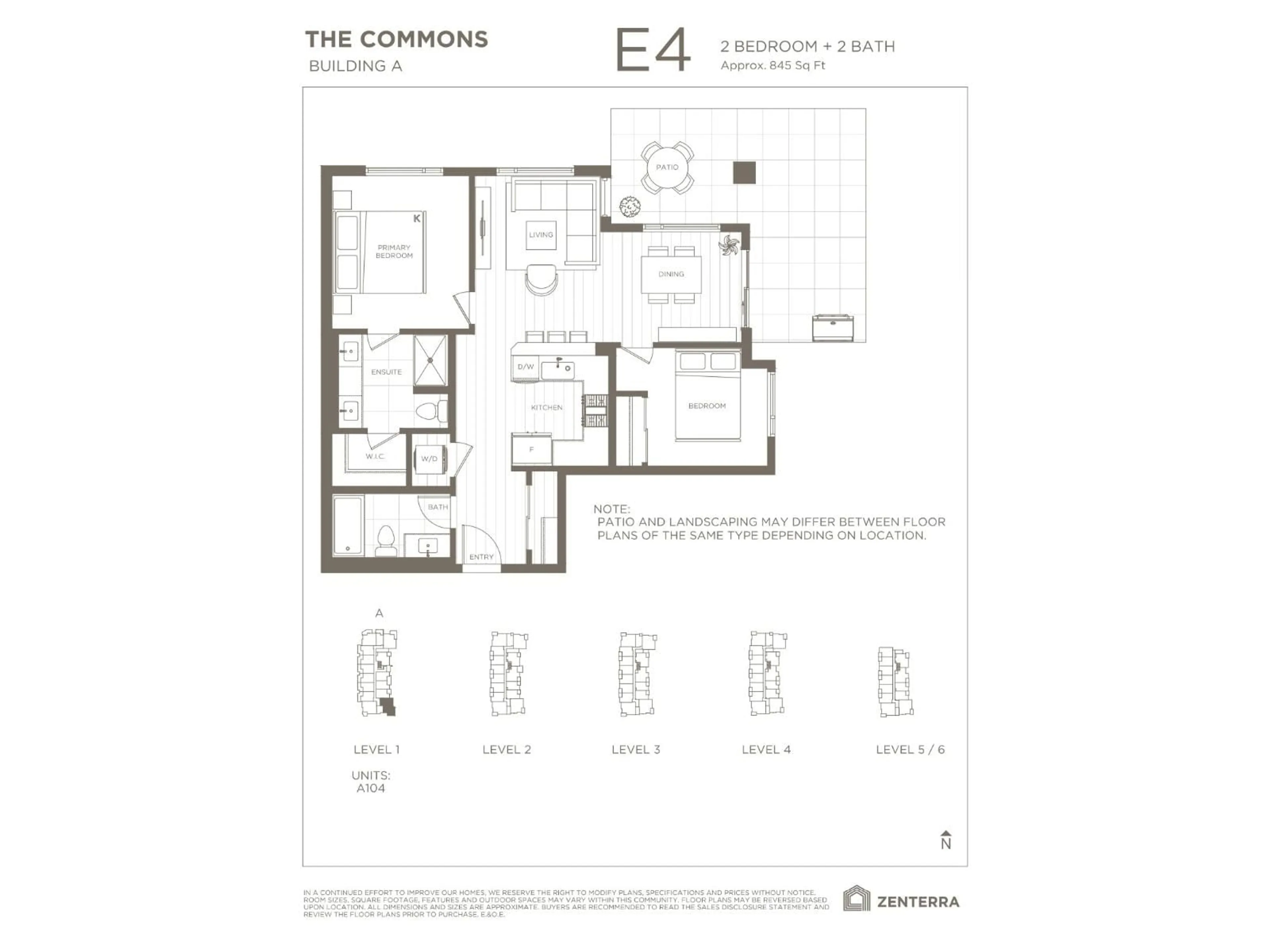 Floor plan for A104 - 8230 208B STREET, Langley British Columbia V2Y2C4