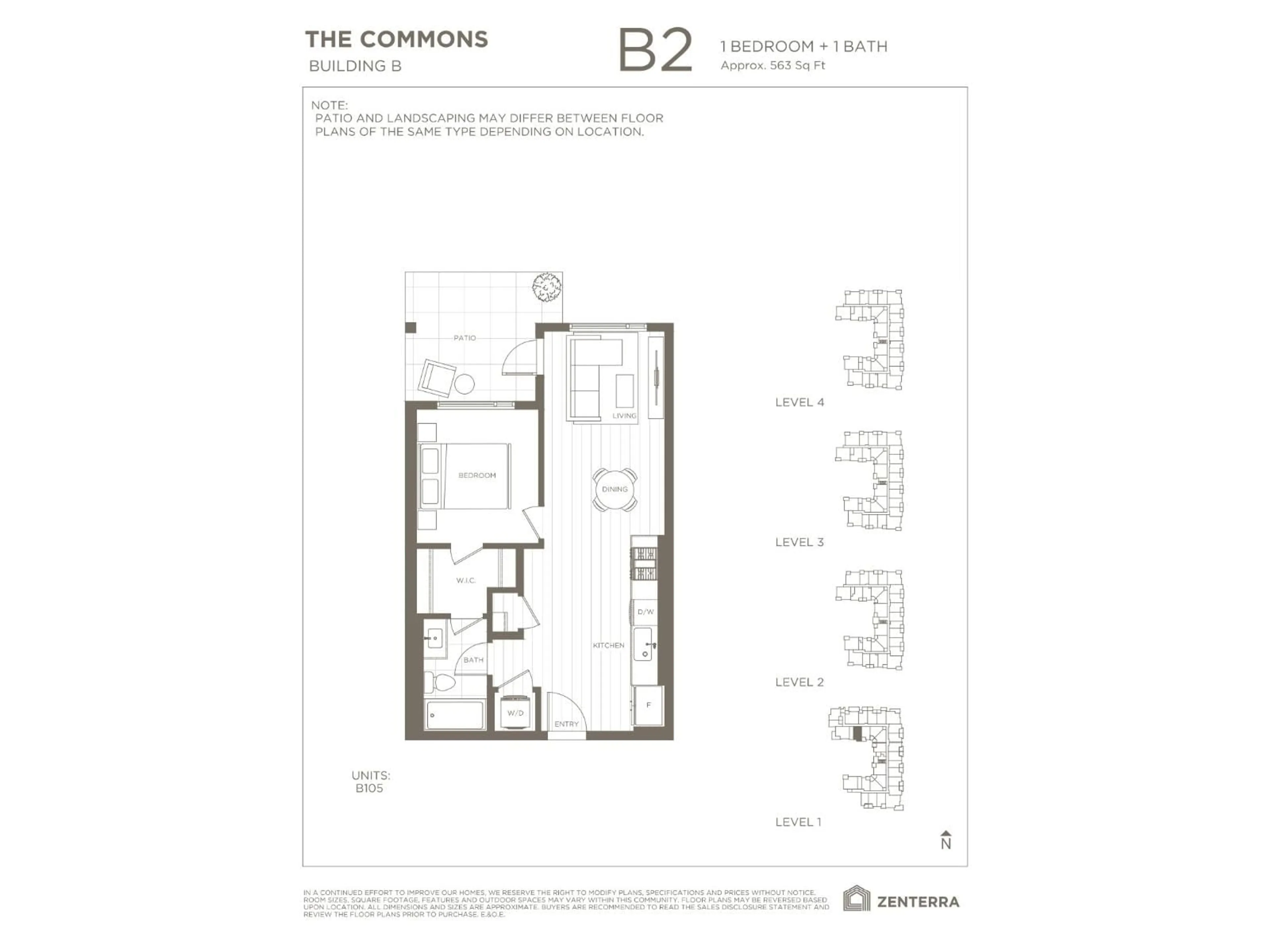 Floor plan for B105 - 8230 208B AVENUE, Langley British Columbia V2Y2C4