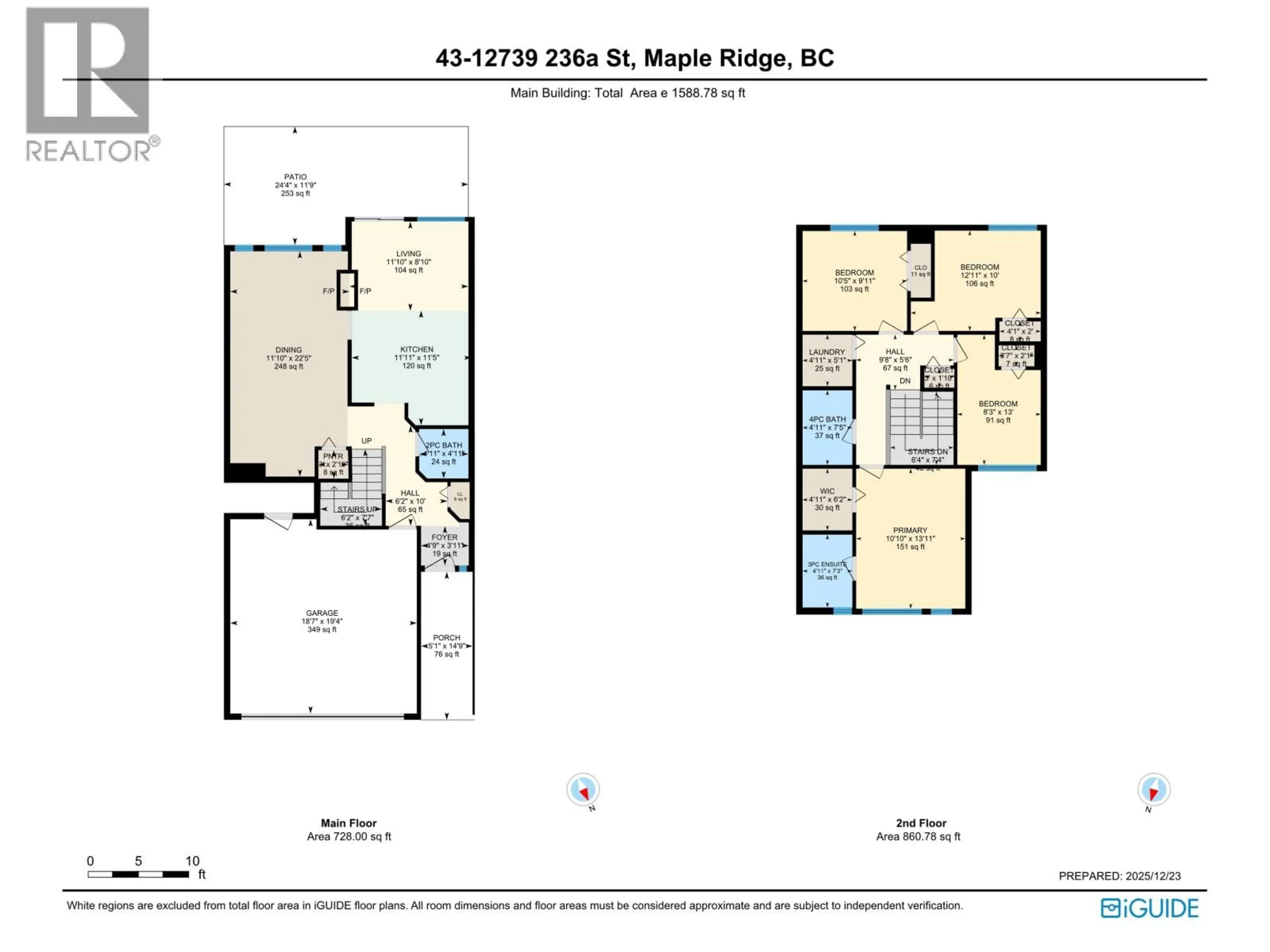 Floor plan for 43 - 22280 124TH AVENUE AVENUE, Maple Ridge British Columbia V2X4J5